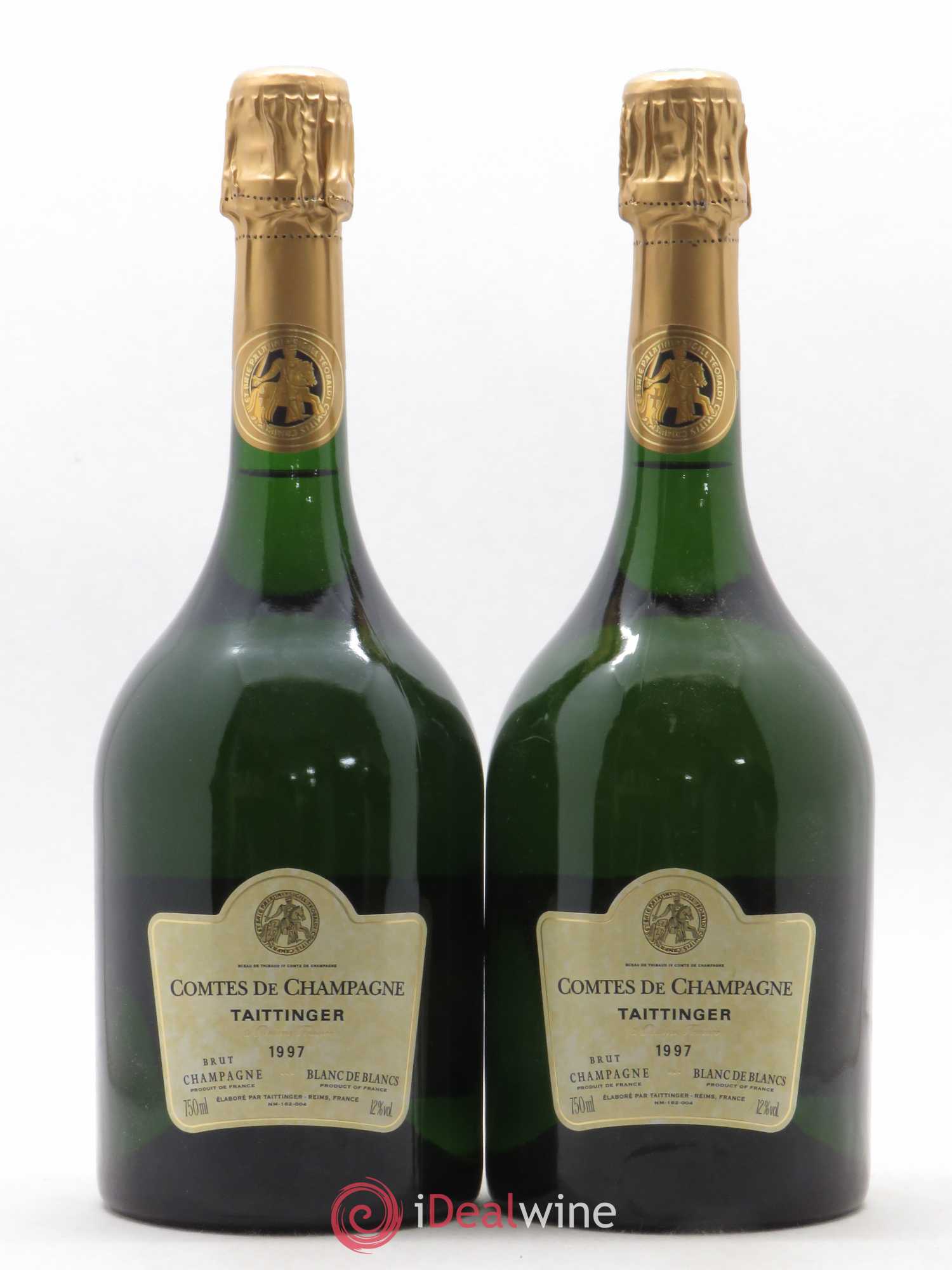 Comtes de Champagne Taittinger  (no reserve) 1997 - Lot of 2 bottles - 0