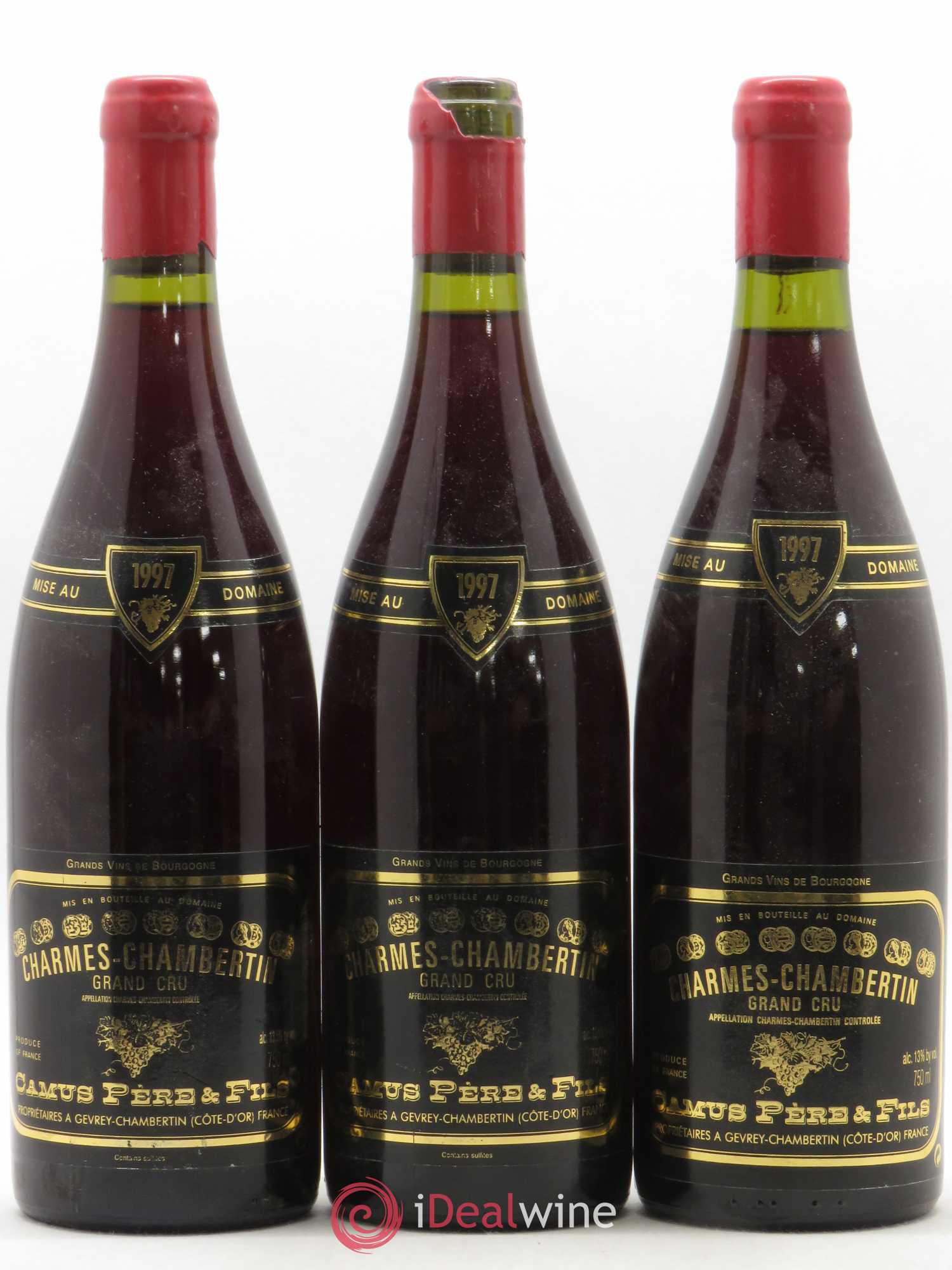 Charmes-Chambertin Grand Cru Camus Père et Fils (Domaine)  (sans prix de réserve) 1997 - Lot de 3 bouteilles - 0