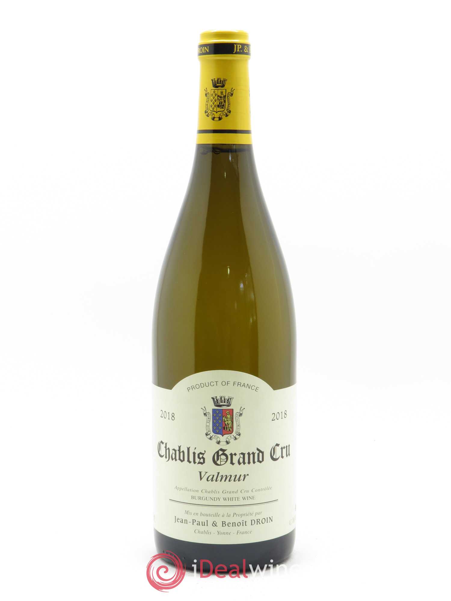 Chablis Grand Cru Valmur Jean-Paul & Benoît Droin (Domaine) 2018 - Lot de 1 bouteille - 0