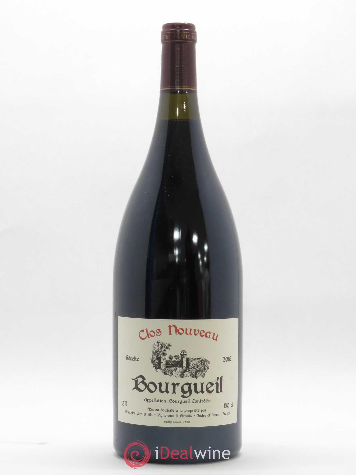 Bourgueil Clos Nouveau Domaine du Bel Air 2016 - Lot de 1 magnum - 0