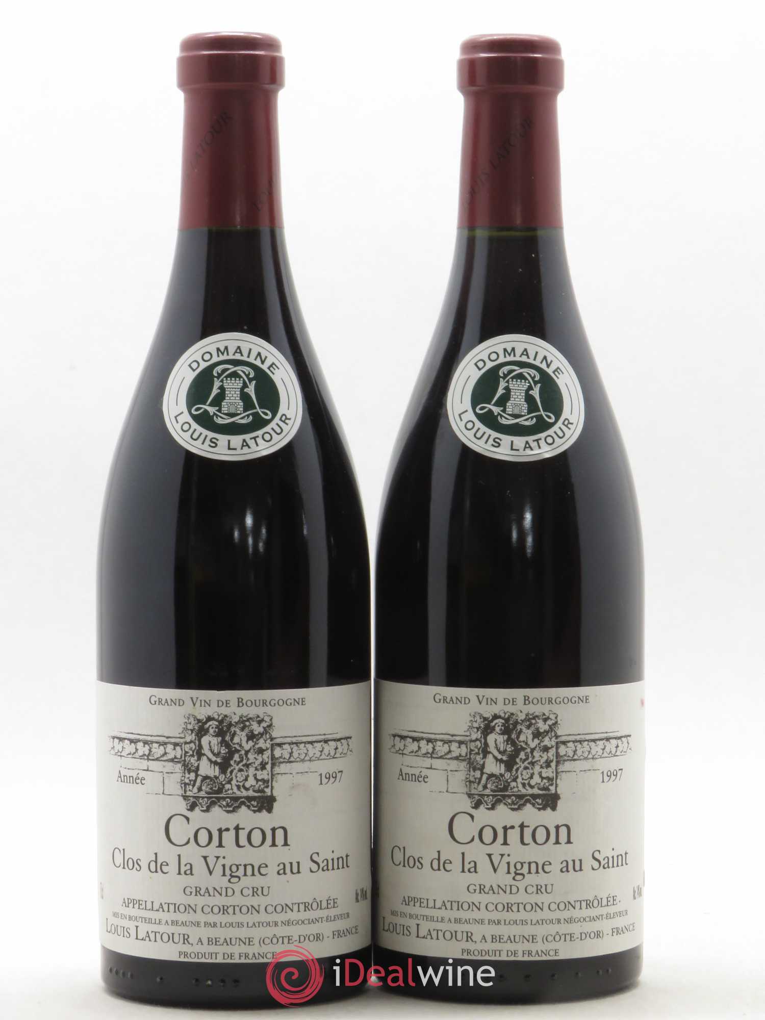 Corton Grand Cru Clos de la vigne au Saint Louis Latour 1997 - Lot de 2 bouteilles - 0