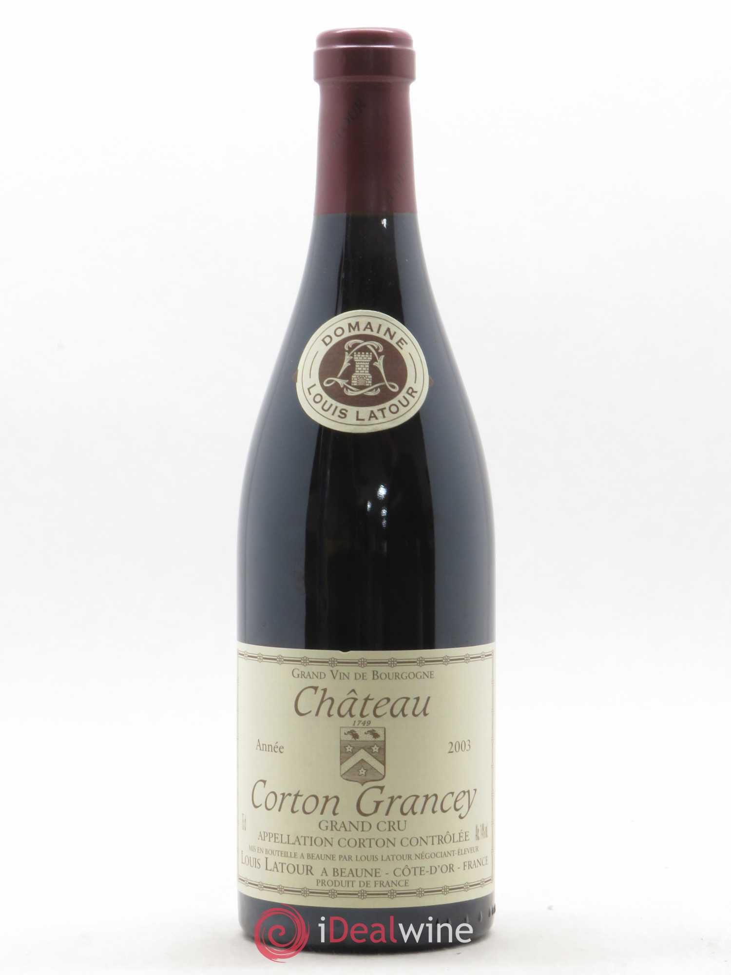 Corton Grand Cru Château Corton Grancey Louis Latour 2003 - Lot de 1 bouteille - 0