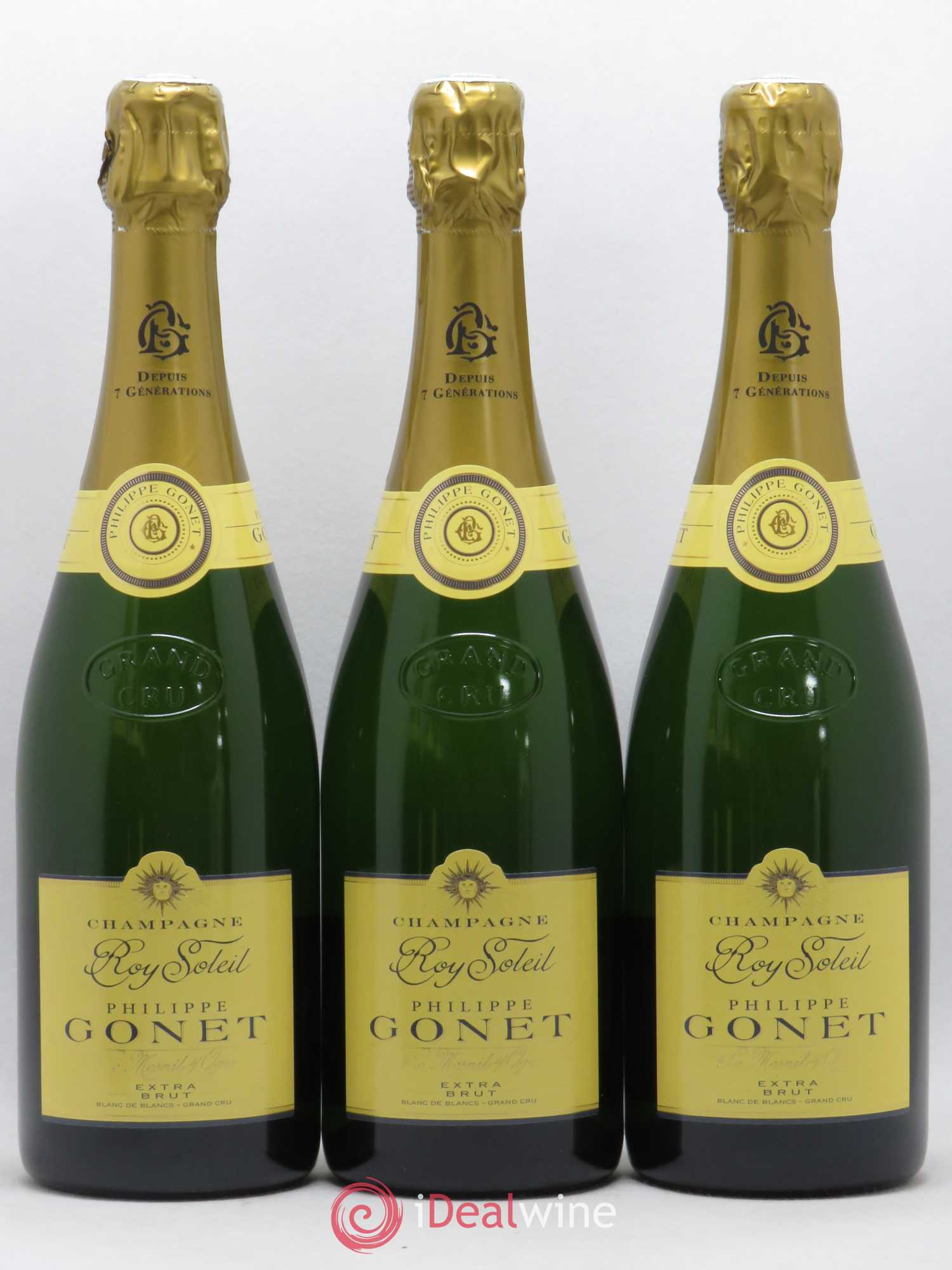 Brut Grand Cru Blanc de Blancs Roy Soleil Philippe Gonet Blanc de blancs Grand Cru Extra Brut (sans prix de réserve) - Lot de 6 bouteilles - 2