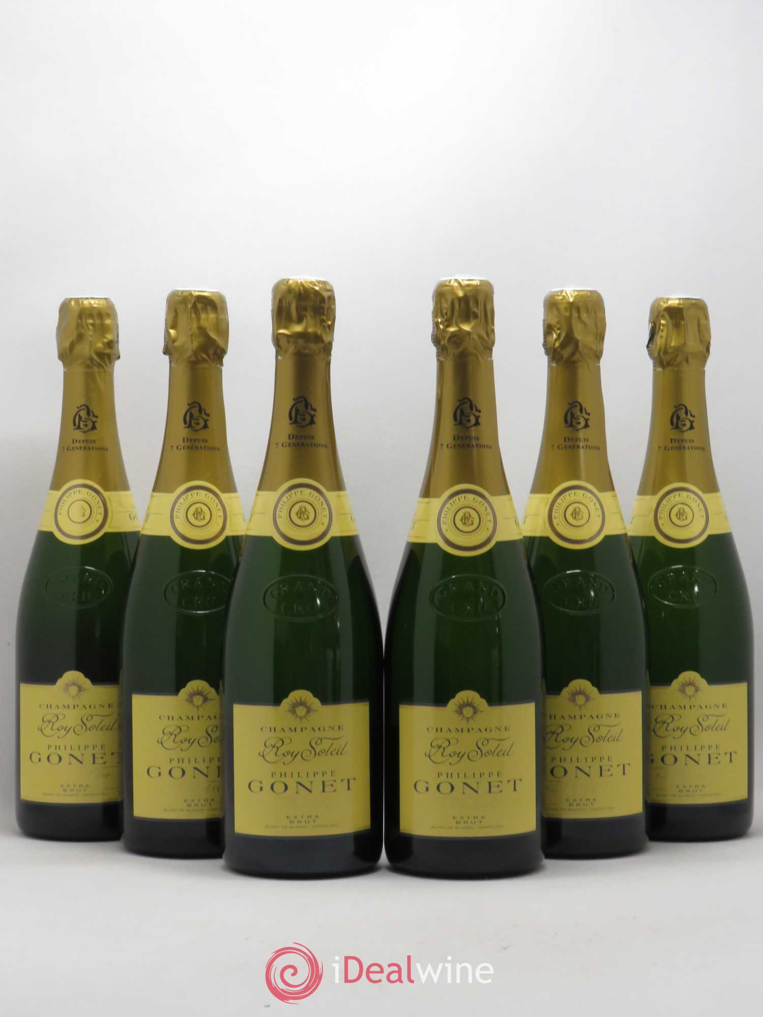 Brut Grand Cru Blanc de Blancs Roy Soleil Philippe Gonet Blanc de blancs Grand Cru Extra Brut (sans prix de réserve) - Lot de 6 bouteilles - 0