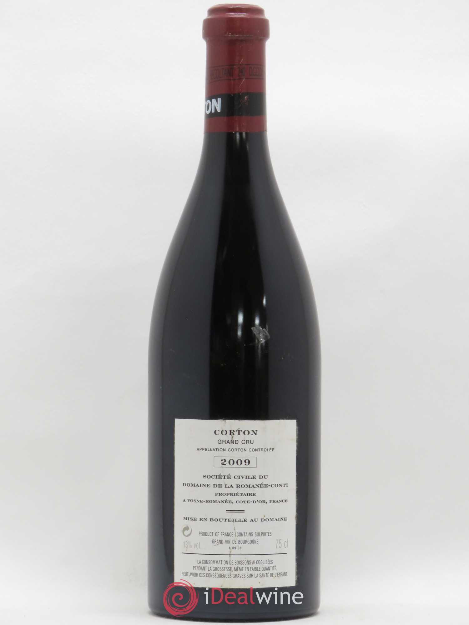 Corton Grand Cru Domaine de la Romanée-Conti 2009 - Lot de 1 bouteille - 1