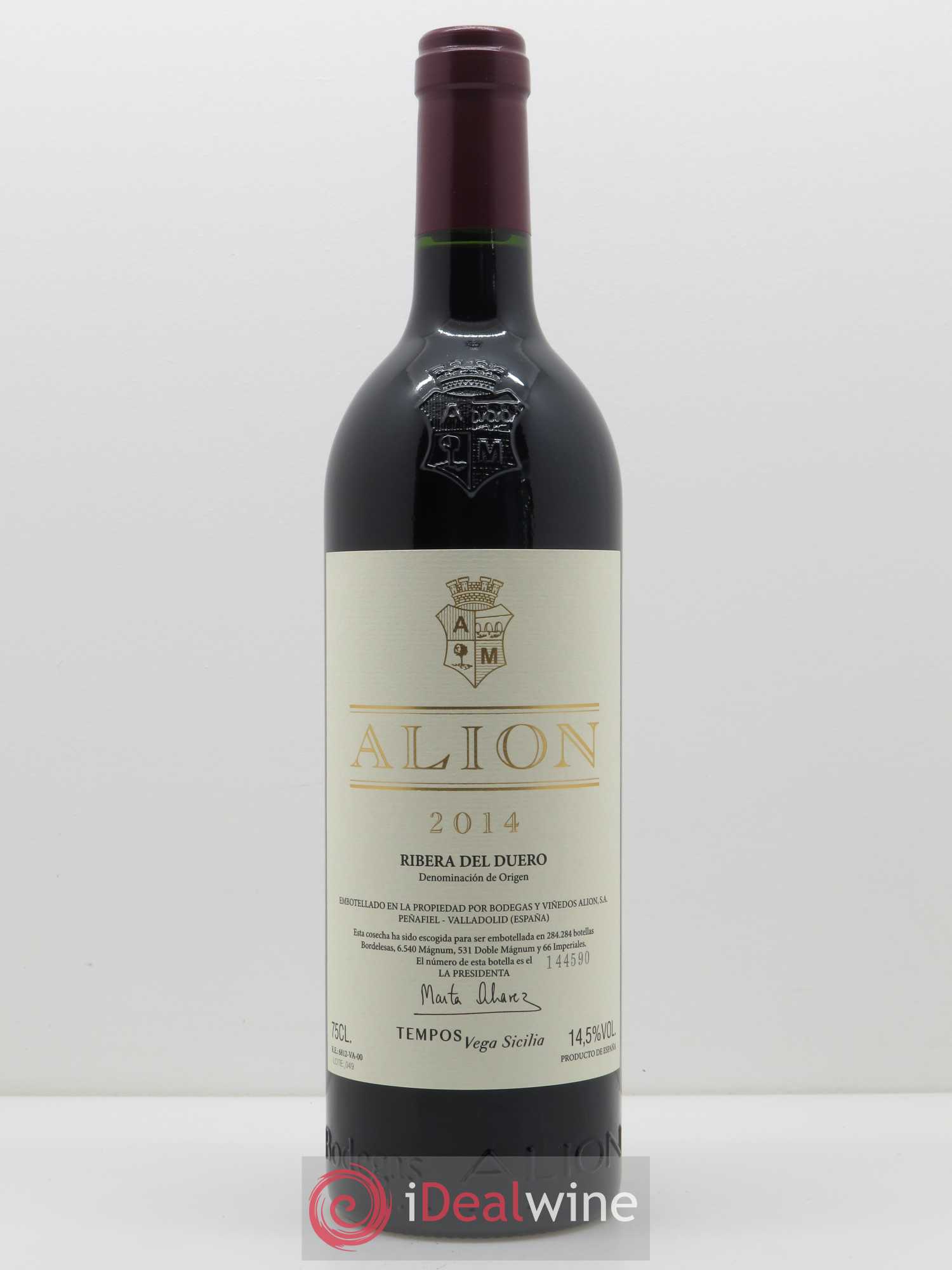 Ribera Del Duero DO Vega Sicilia Alion Famille Alvarez 2014 - Lot de 1 bouteille - 0