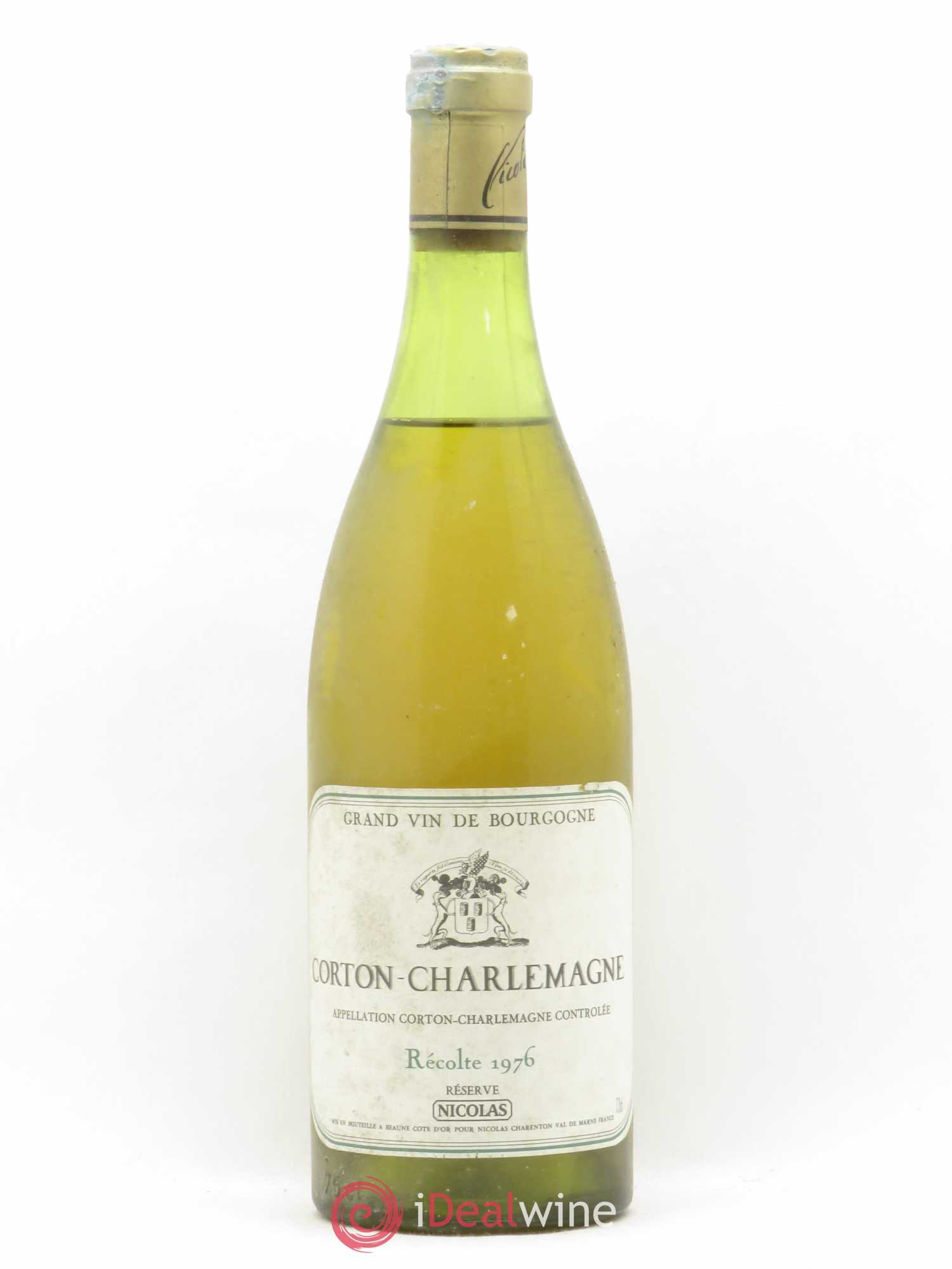 Corton-Charlemagne Grand Cru Réserve Nicolas 1976 - Lot de 1 bouteille - 0