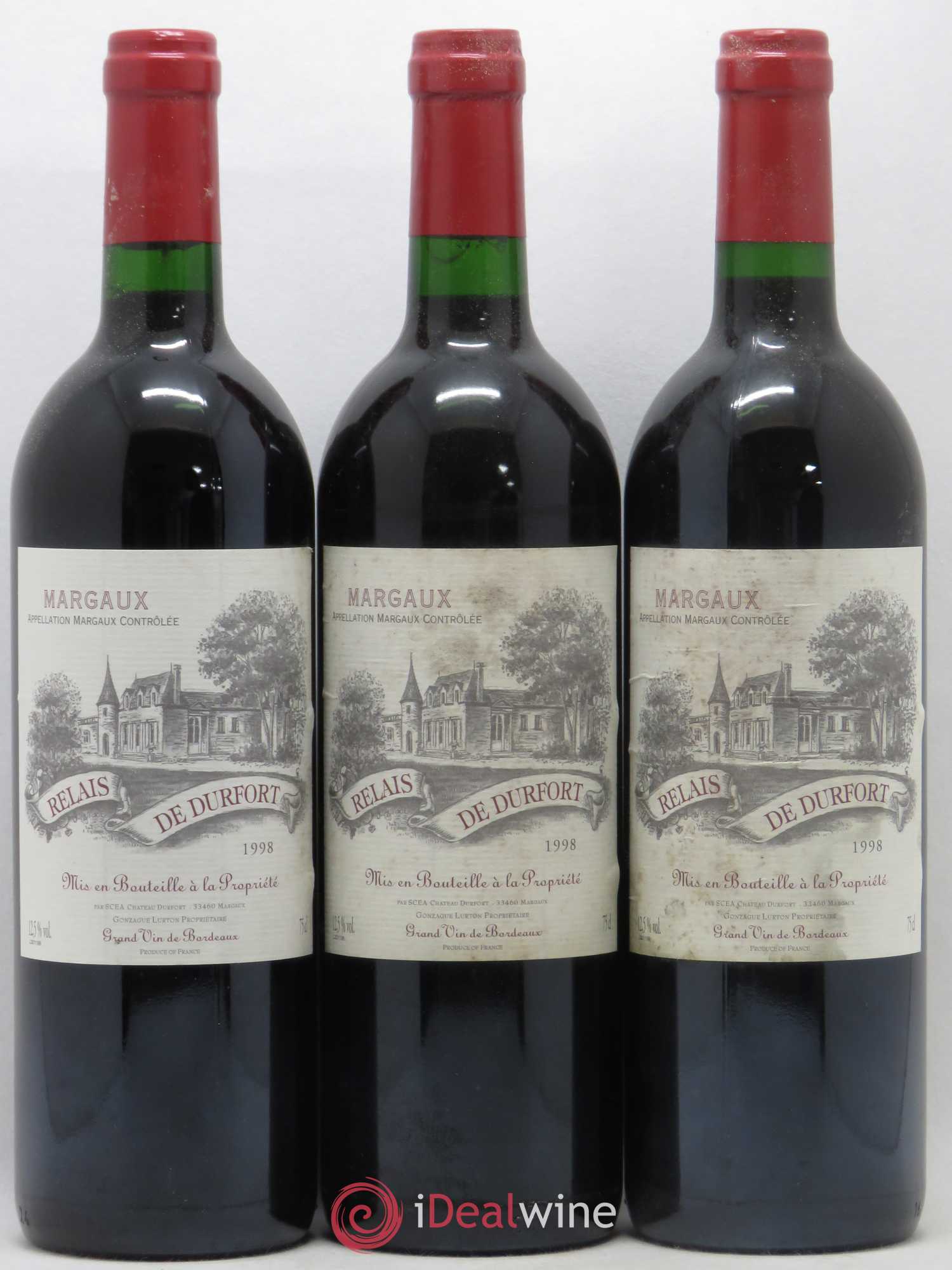 Relais de Durfort-Vivens 2nd Vin 1998 - Lot de 3 bouteilles - 0