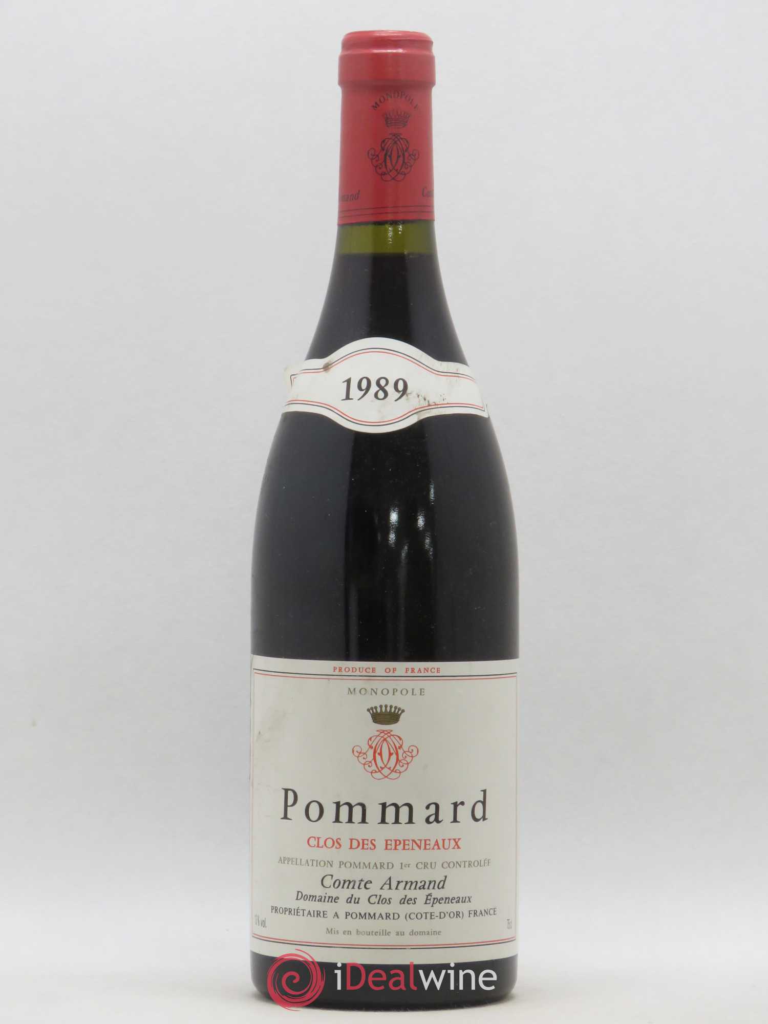 Pommard 1er Cru Clos des Epeneaux Comte Armand 1989 - Lot of 1 bottle - 0