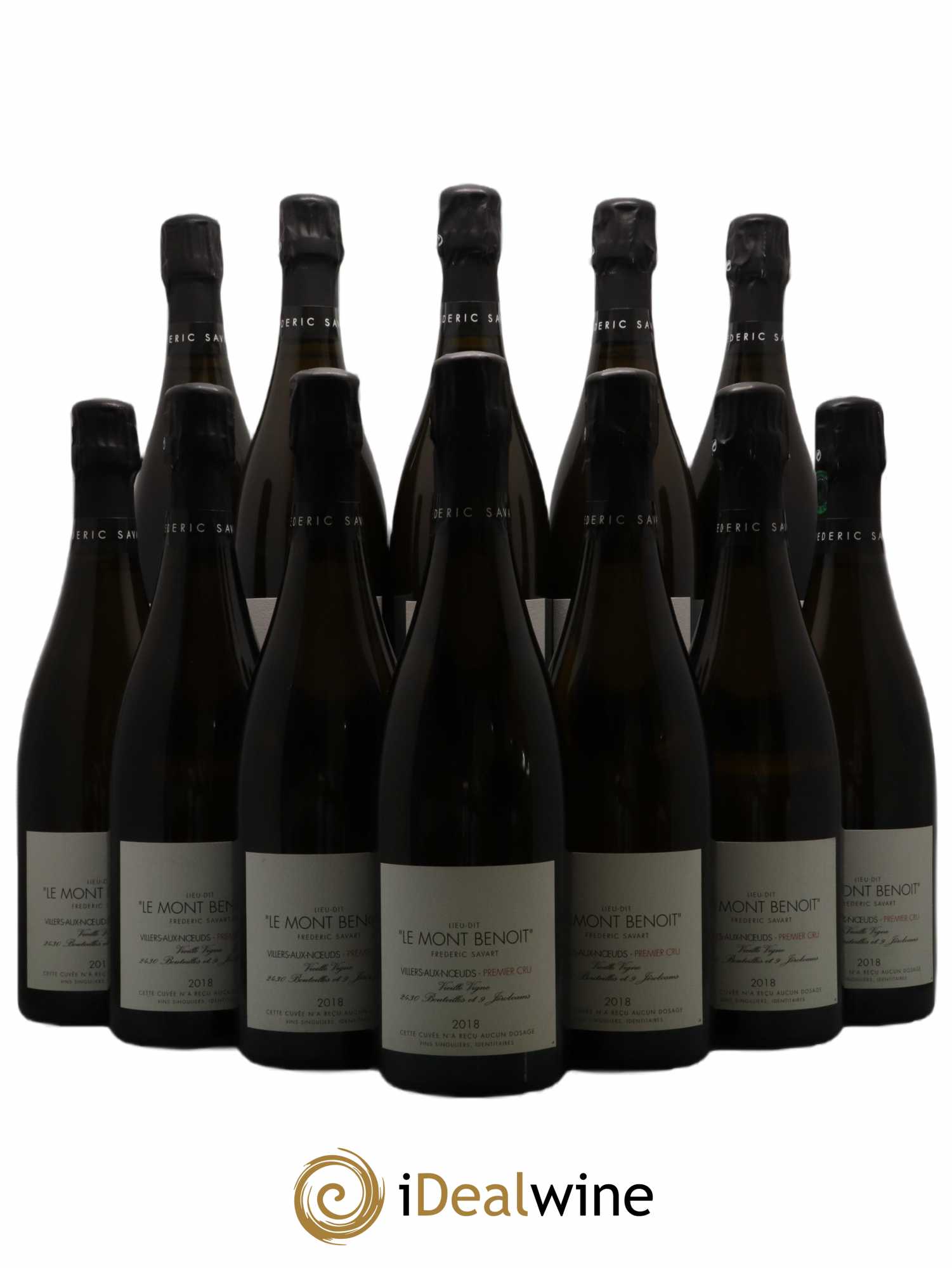 Le Mont Benoit Premier cru Extra-Brut Savart Villiers Aux Noeuds Vielle Vigne 2018 - Posten von 12 Flaschen - 0