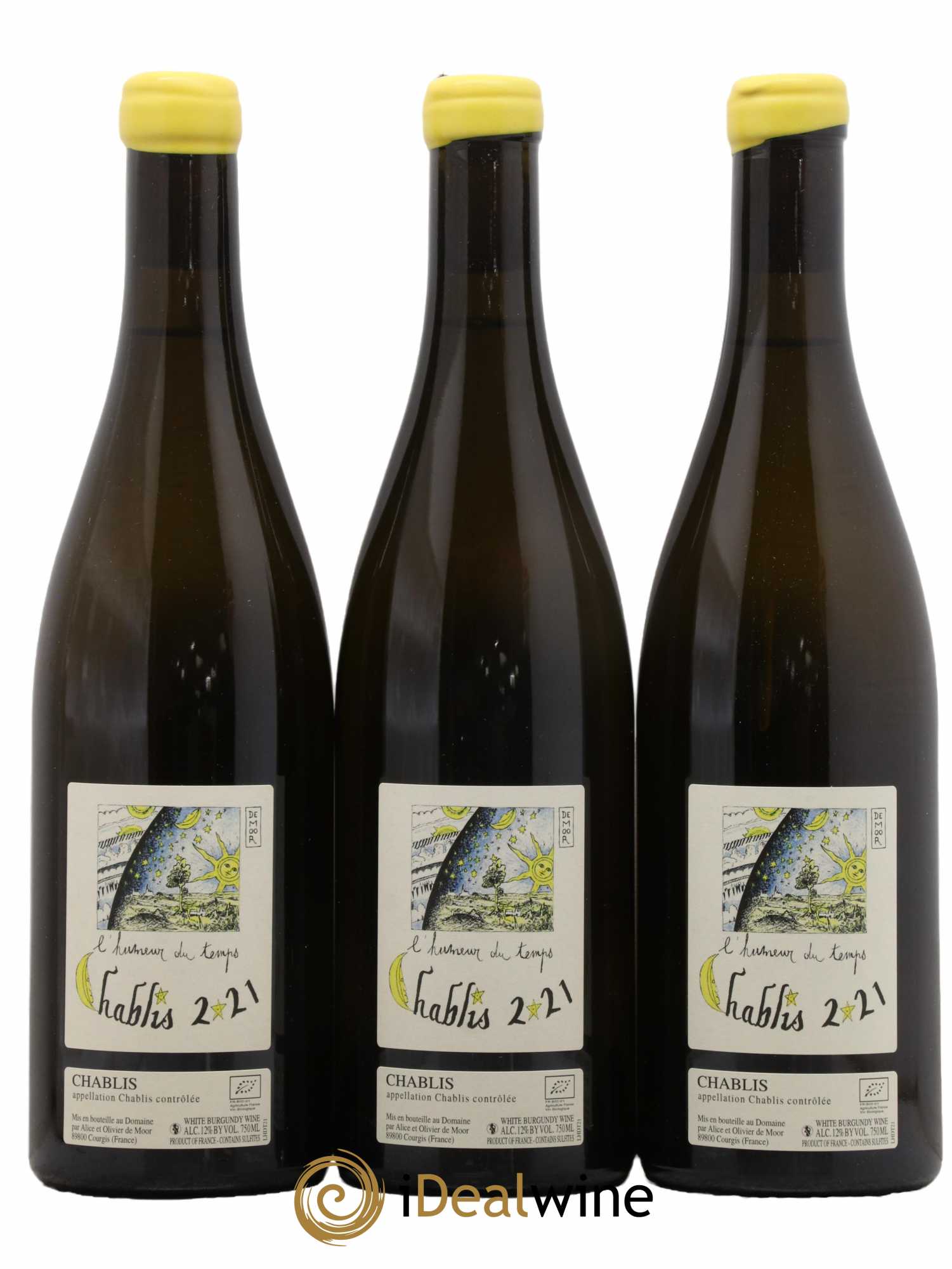 Chablis L'Humeur du Temps Alice et Olivier De Moor  2021 - Lotto di 3 bottiglie - 0