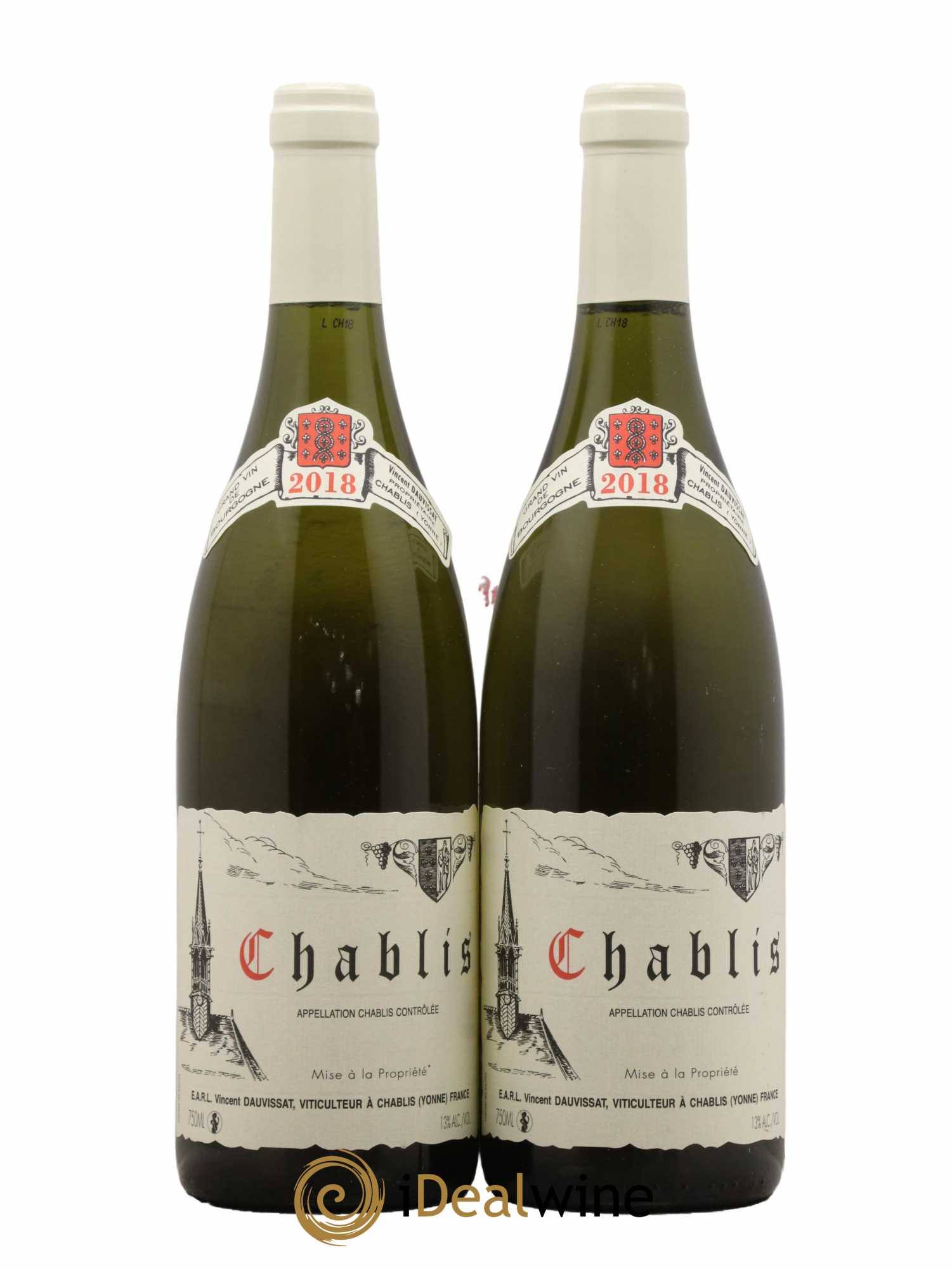 Chablis Vincent Dauvissat (Domaine)  2018 - Lot de 2 bouteilles - 0