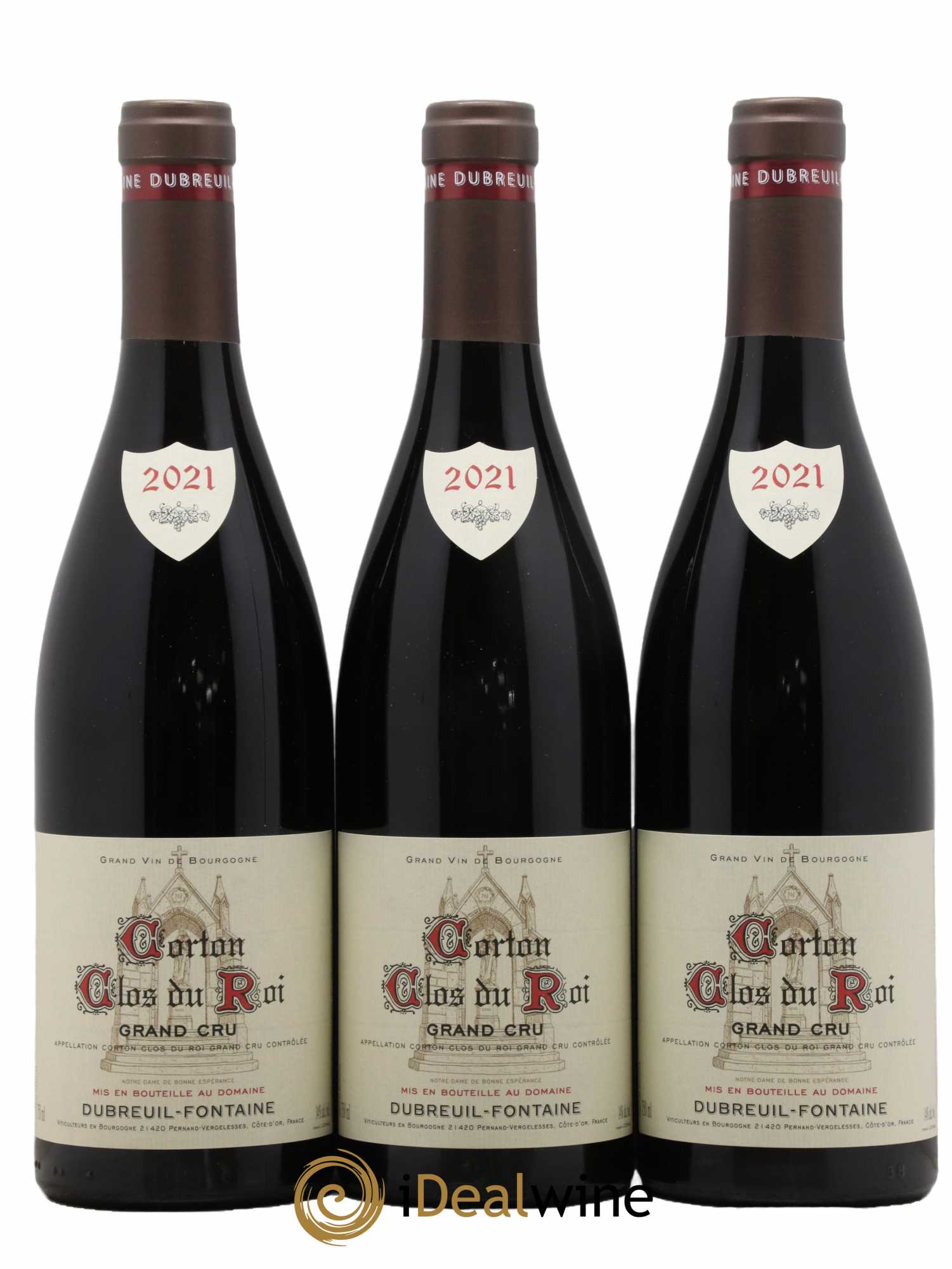 Corton Grand Cru Clos du Roi Dubreuil-Fontaine (Domaine)  2021 - Lot of 3 bottles - 0