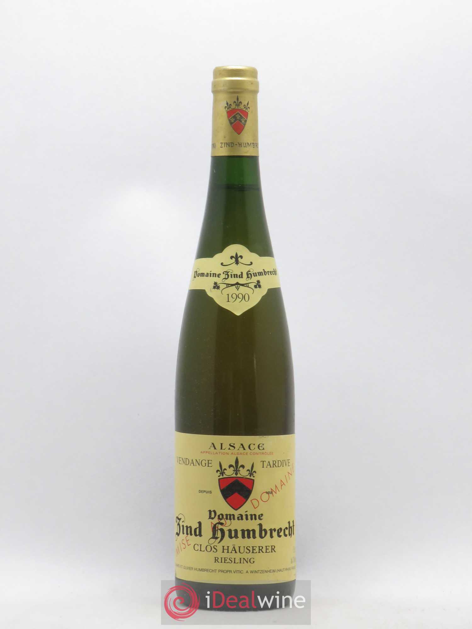 Riesling Vendanges Tardives Clos Hauserer Zind-Humbrecht 1990 - Lot de 1 bouteille - 0