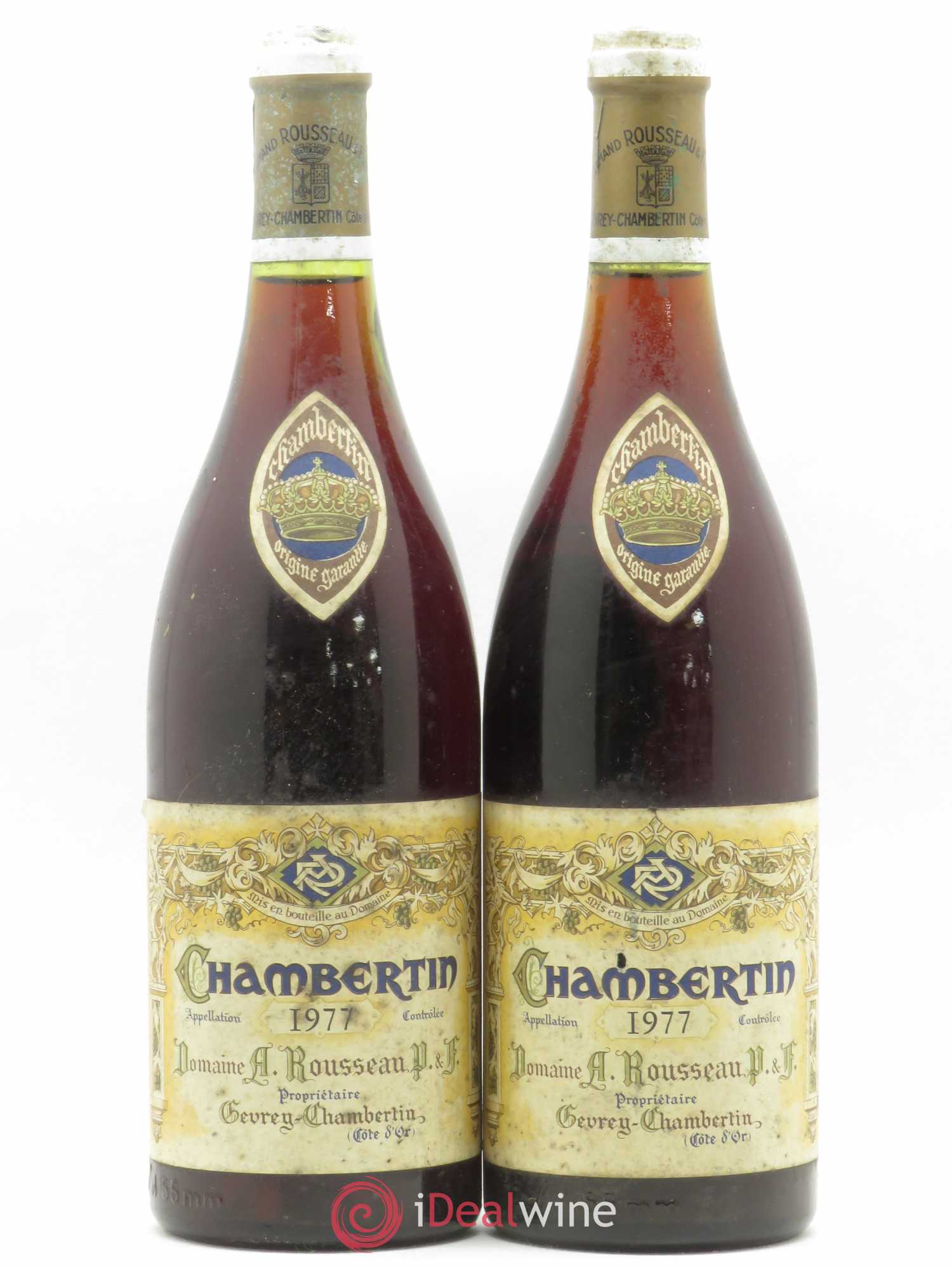 Chambertin Grand Cru Armand Rousseau (Domaine) 1977 - Lot of 2 bottles - 0