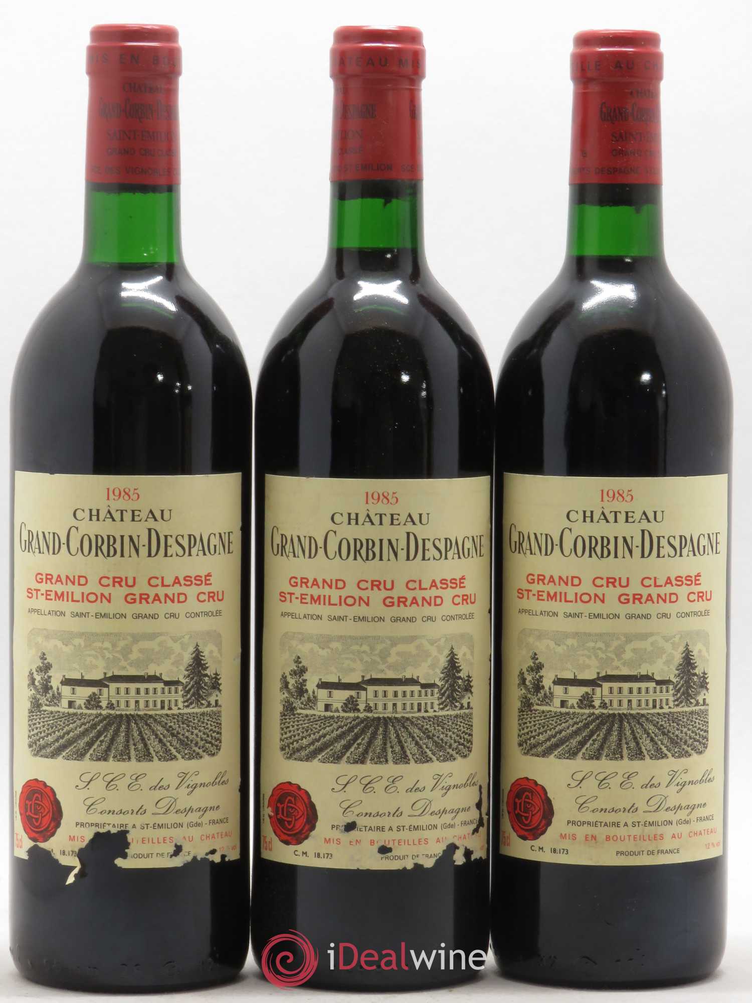 Château Grand Corbin Despagne Grand Cru Classé 1985 - Lot de 12 bouteilles - 2