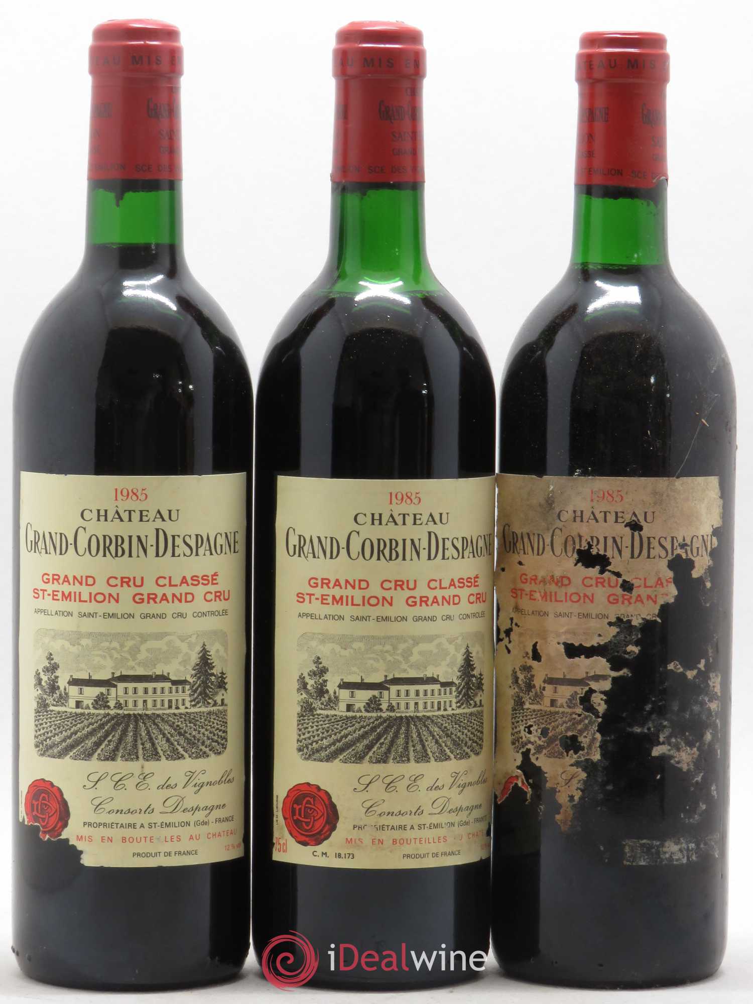 Château Grand Corbin Despagne Grand Cru Classé 1985 - Lot de 12 bouteilles - 3