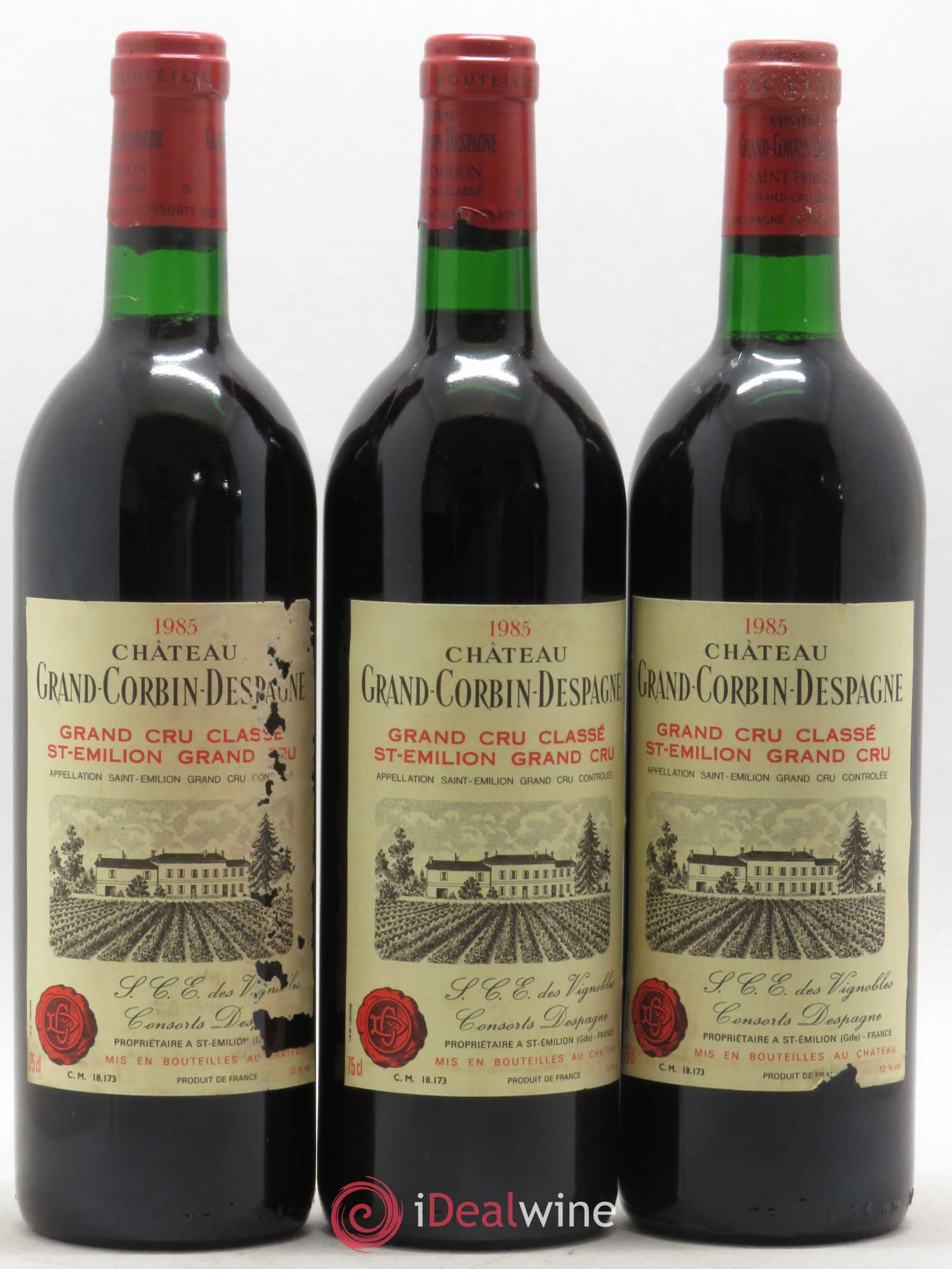 Château Grand Corbin Despagne Grand Cru Classé 1985 - Lot de 12 bouteilles - 4