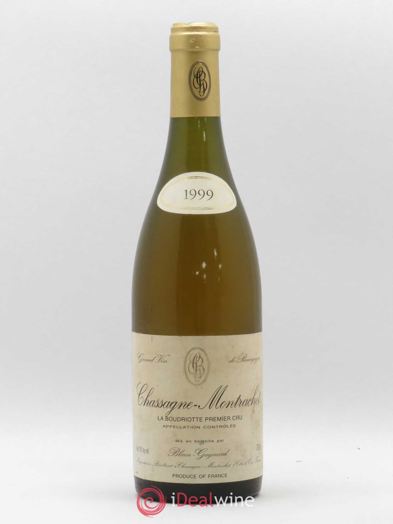 Chassagne-Montrachet 1er Cru La Boudriotte Blain-Gagnard (Domaine) 1999 - Lot de 1 bouteille - 0