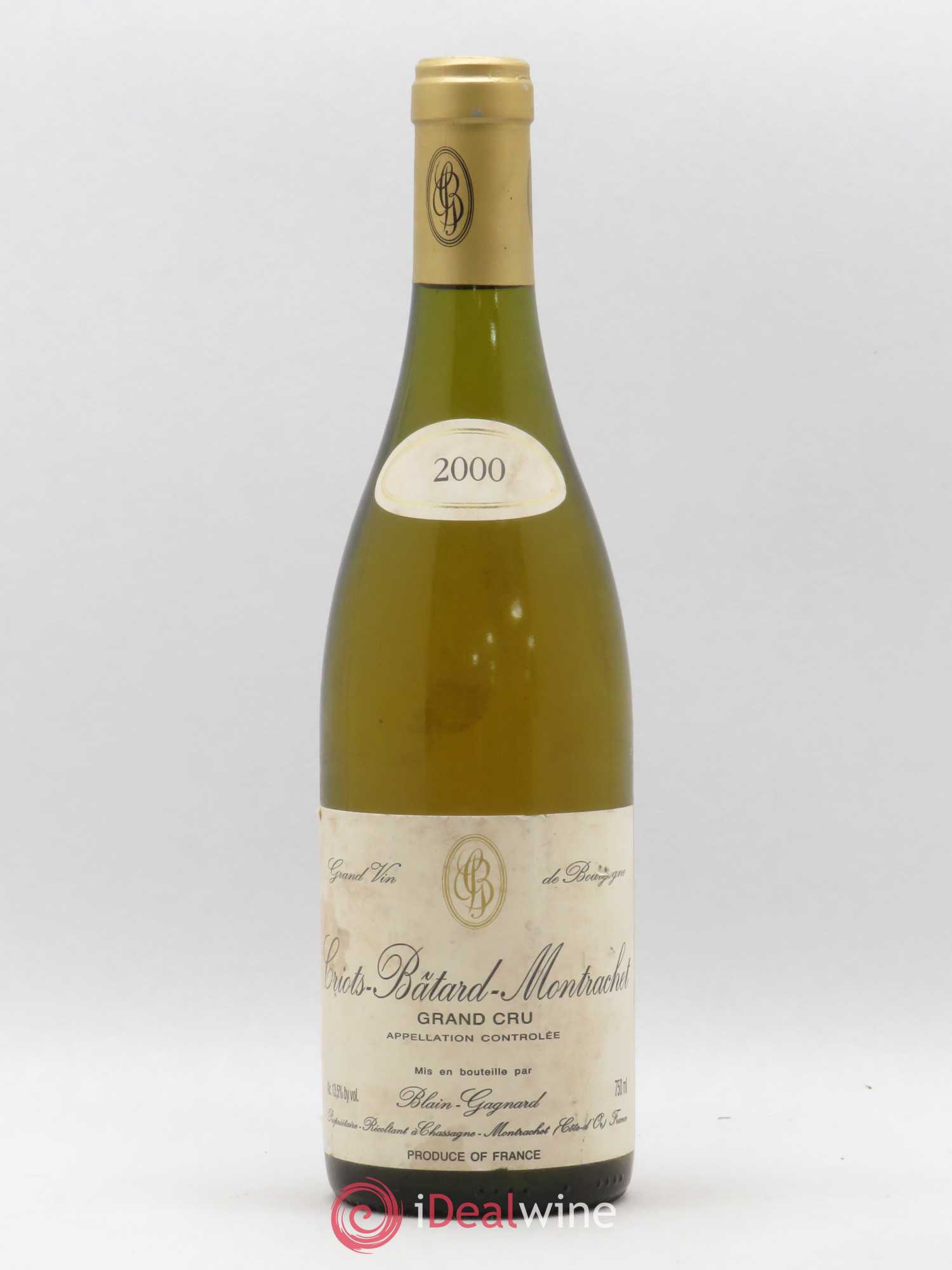 Criots-Bâtard-Montrachet Grand Cru Blain-Gagnard (Domaine) 2000 - Lot of 1 bottle - 0