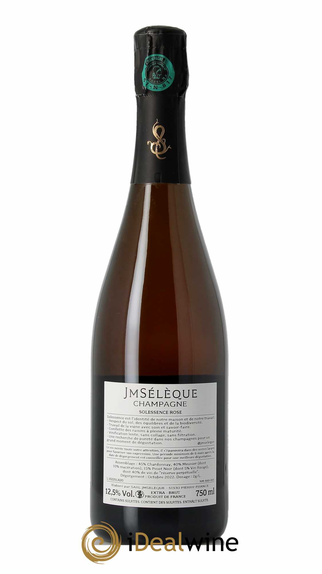 Solessence Rosé Extra-Brut Jean-Marc Sélèque  - Lot de 1 bouteille - 1