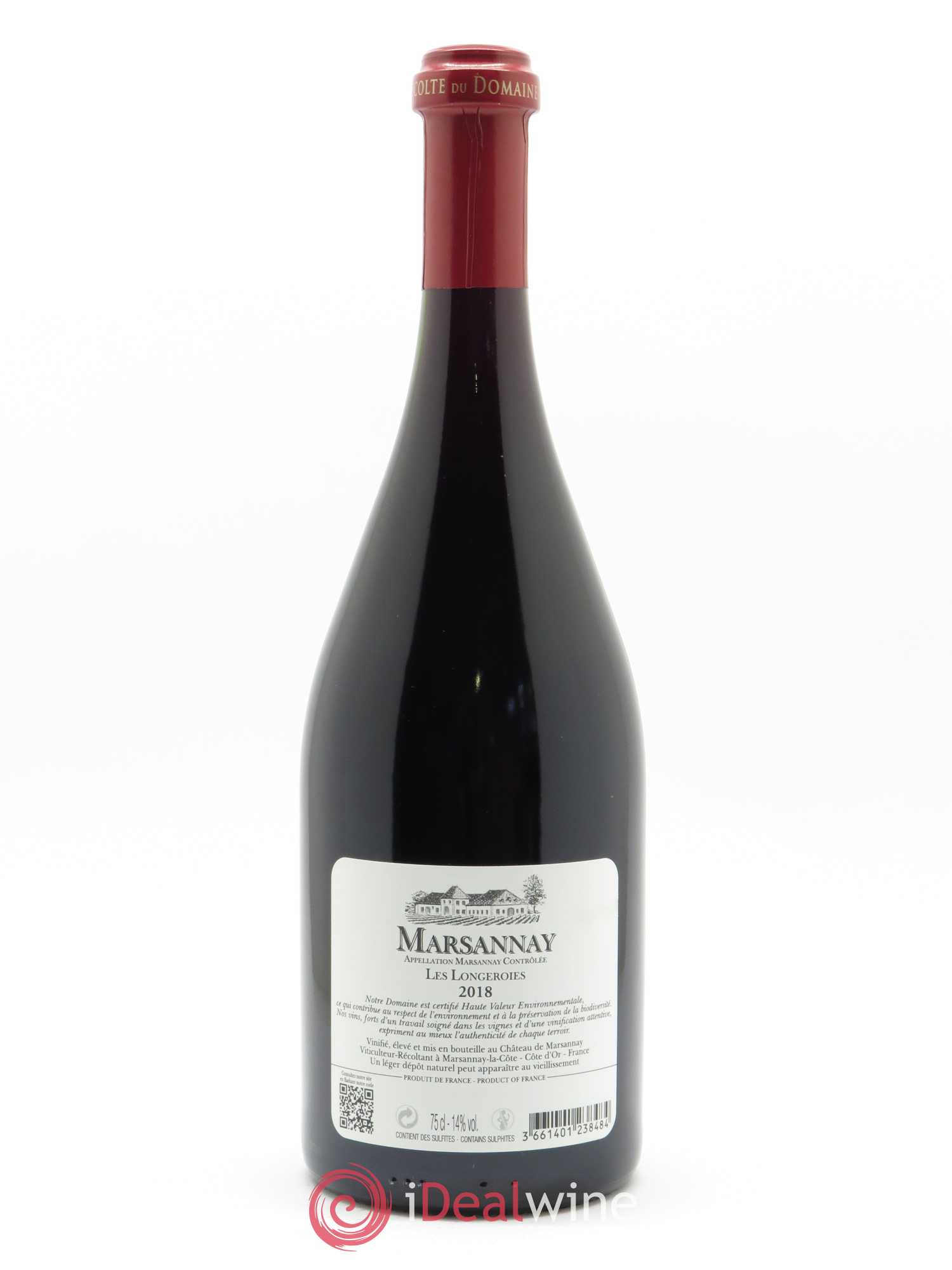 Marsannay Les Longeroies Château de Marsannay 2018 - Lot de 1 bouteille - 1