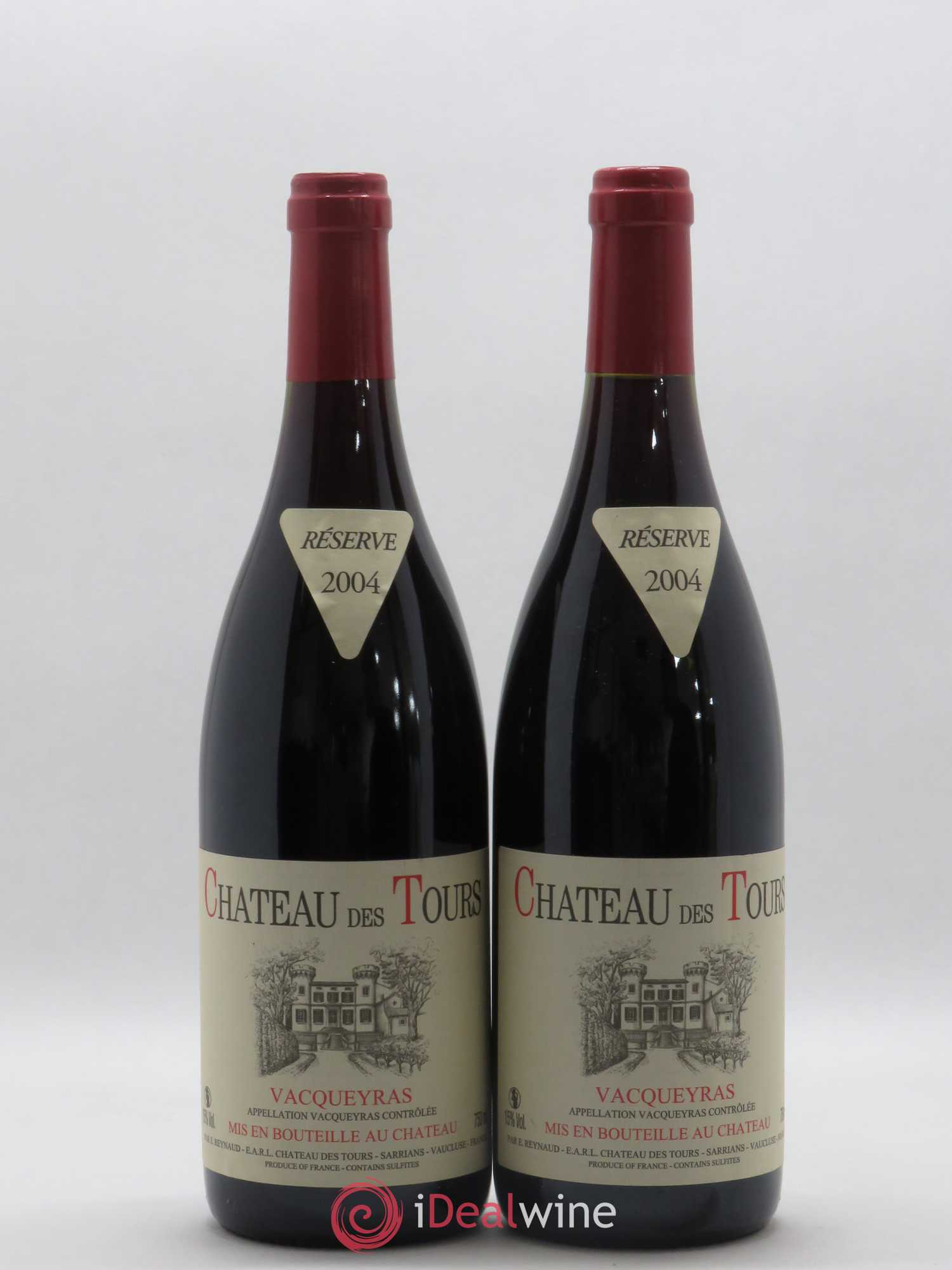 Vacqueyras Château des Tours Emmanuel Reynaud 2004 - Lot de 2 bouteilles - 0