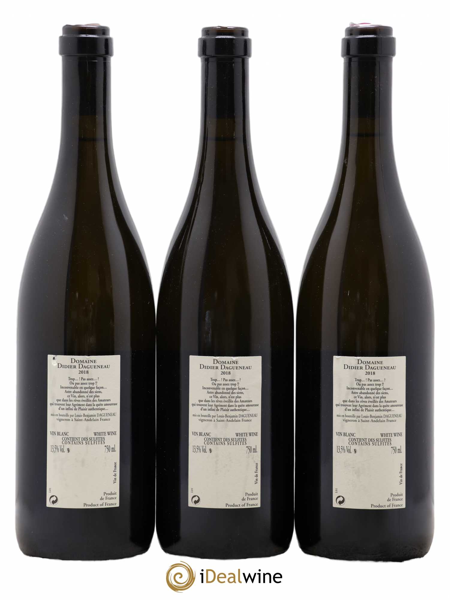 Pouilly-Fumé Buisson Renard Dagueneau (Domaine Didier - Louis-Benjamin) 2018 - Lot de 3 bouteilles - 1