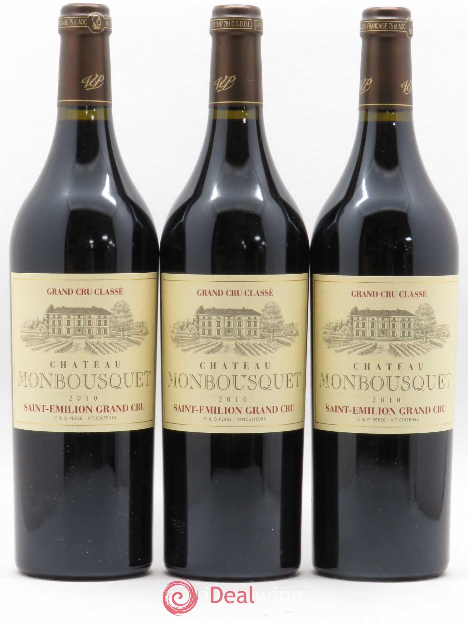 Château Monbousquet Grand Cru Classé 2010 - Lot of 3 bottles - 0