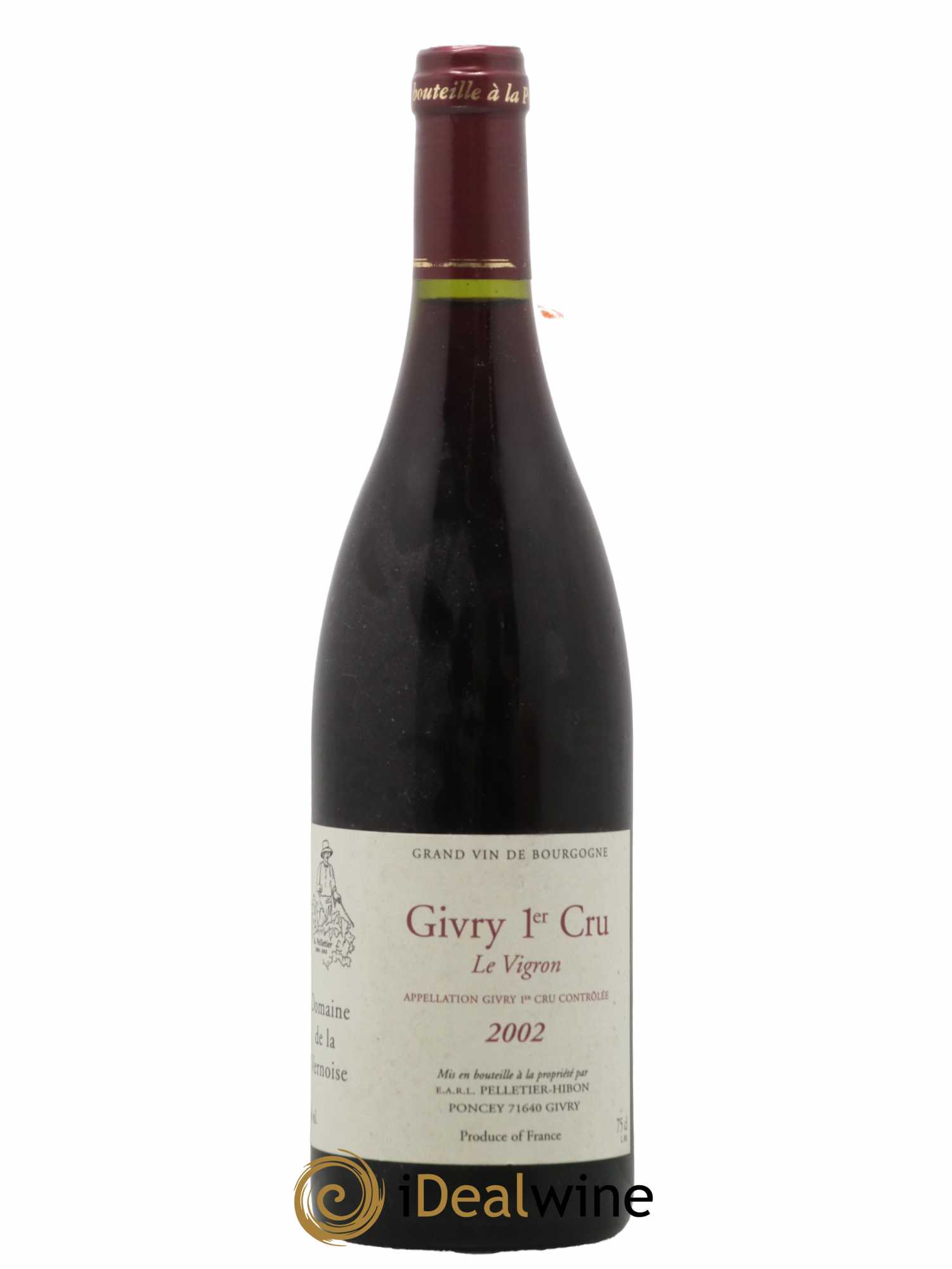 Givry 1er Cru Le Vigron Pelletier Hibon 2002 - Lot de 1 bouteille - 0