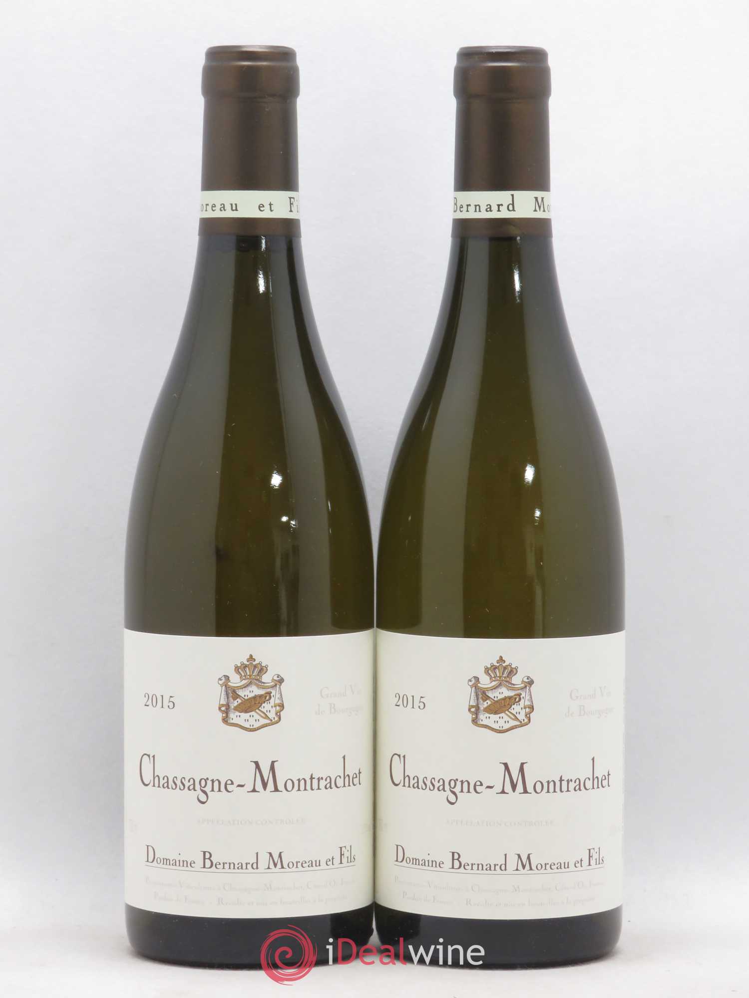 Chassagne-Montrachet Domaine Bernard Moreau 2015 - Lot of 2 bottles - 0