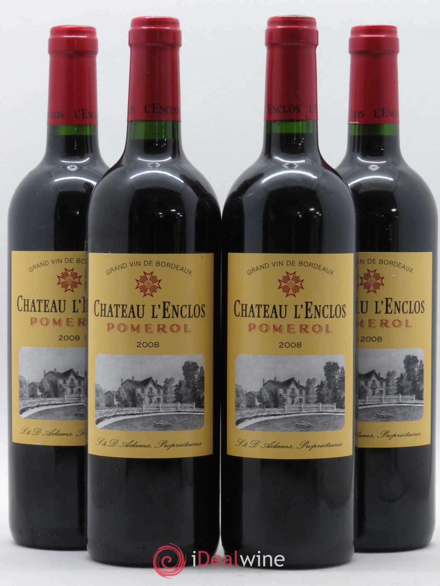 Château l' Enclos 2008 - Lot de 4 bouteilles - 0