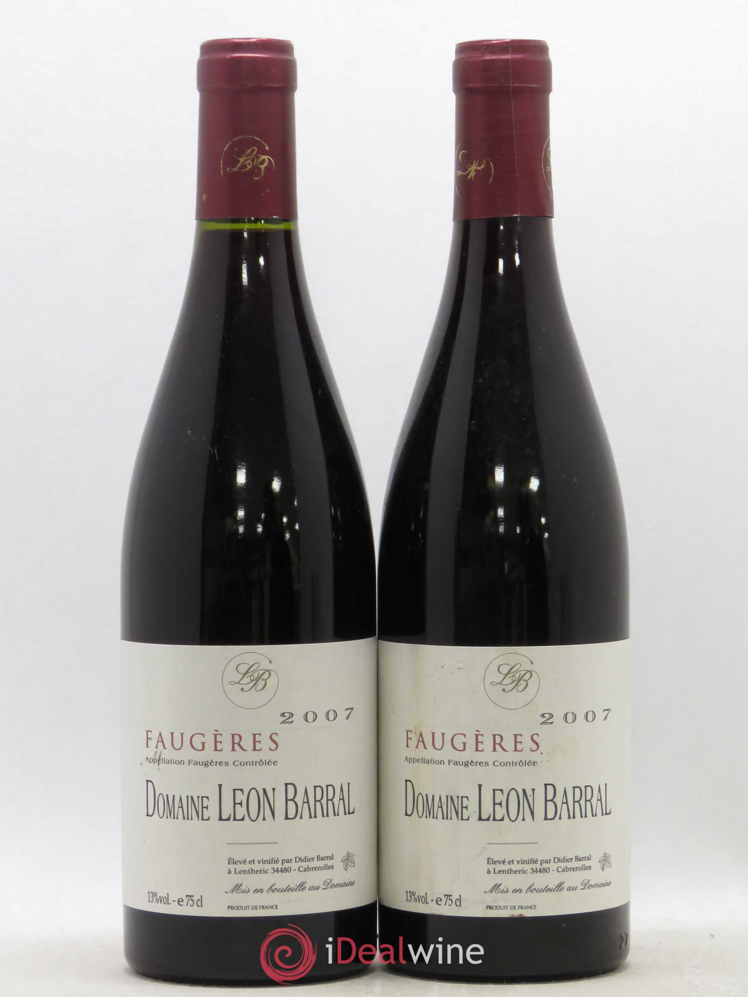 Faugères Domaine Léon Barral 2007 - Lot de 2 bouteilles - 0