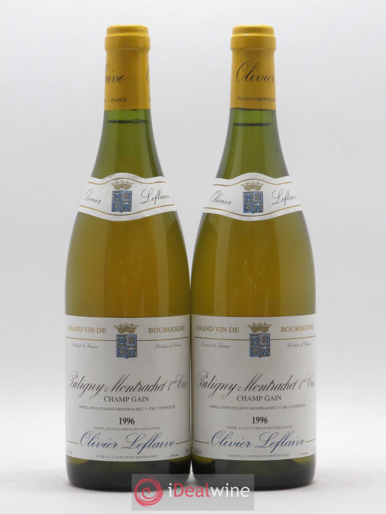 Puligny-Montrachet 1er Cru Champ Gain Olivier Leflaive 1996 - Lot of 2 bottles - 0