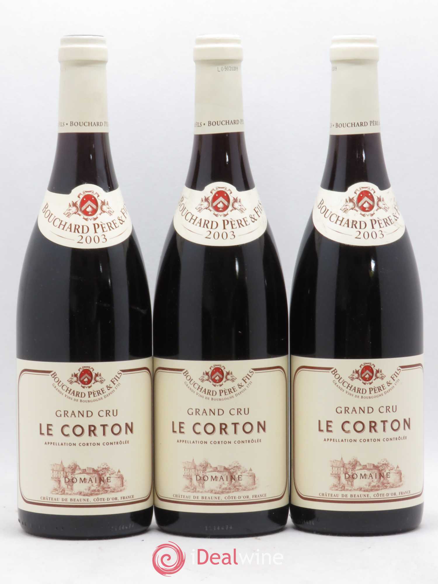 Corton Le Corton Bouchard Père & Fils 2003 - Lot of 3 bottles - 0