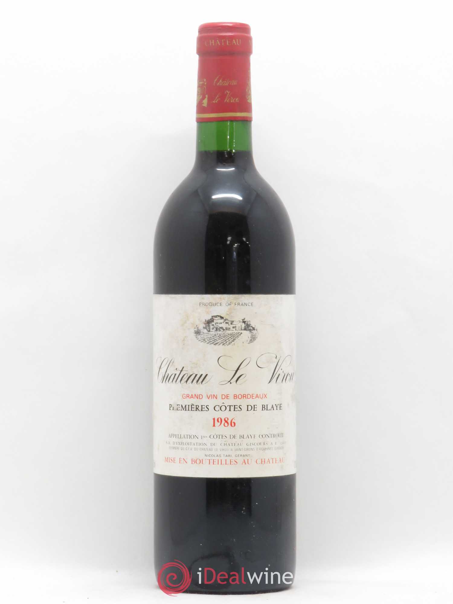 Premières-Côtes-de-Blaye (Blaye-Côtes-de-Bordeaux) Château le Virou (no reserve) 1986 - Lot of 1 bottle - 0