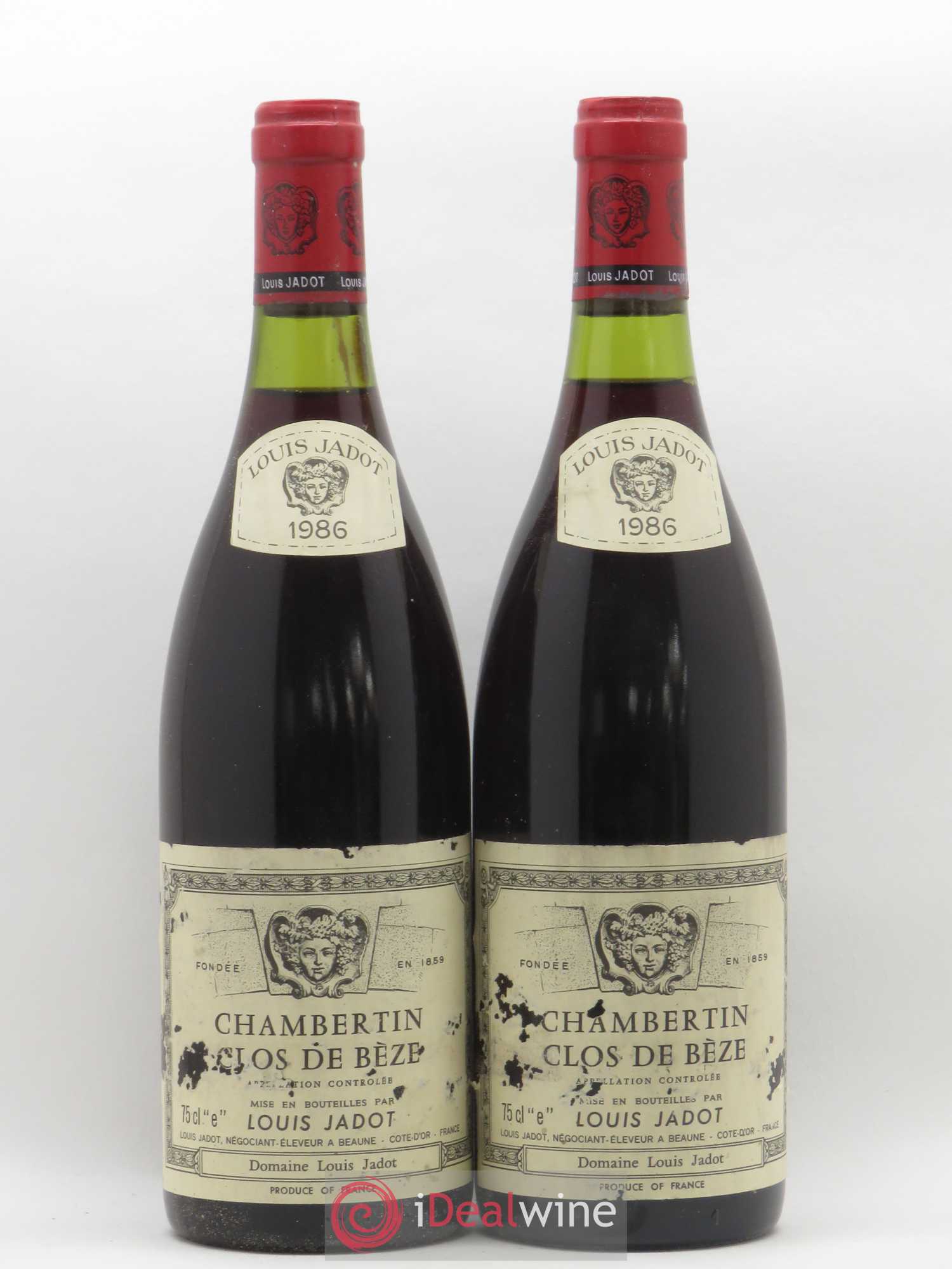 Chambertin Clos de Bèze Grand Cru Domaine Louis Jadot 1986 - Lot of 2 bottles - 0