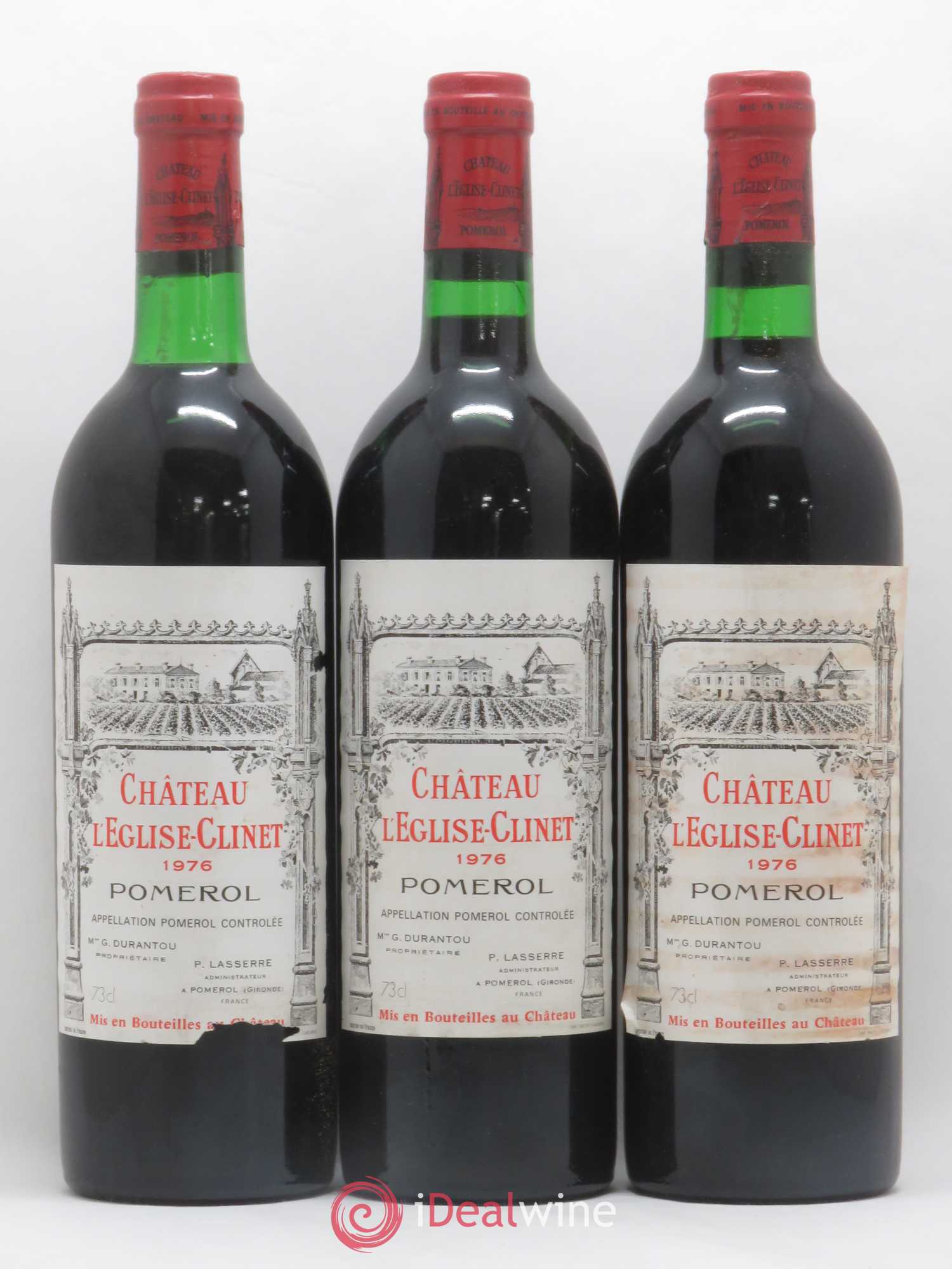 Château l' Église Clinet 1976 - Lot of 12 bottles - 2