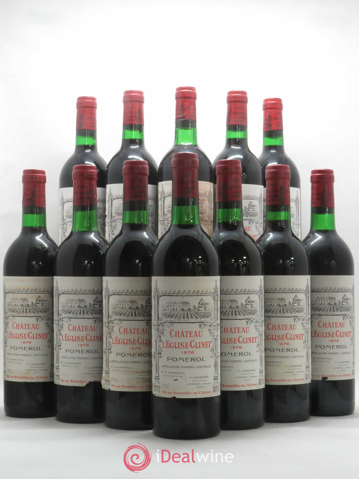 Château l' Église Clinet 1976 - Lot of 12 bottles - 0