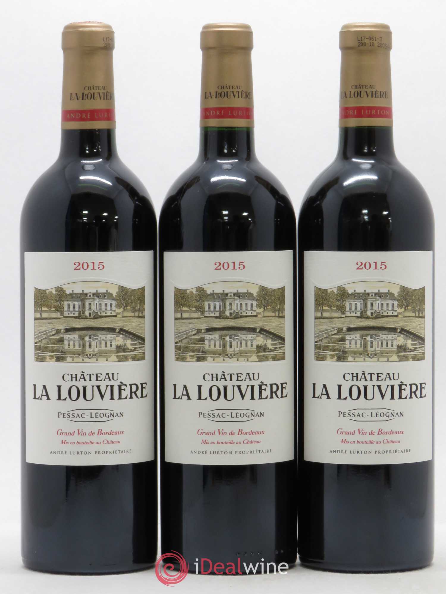 Château la Louvière 2015 - Lot de 3 bouteilles - 0