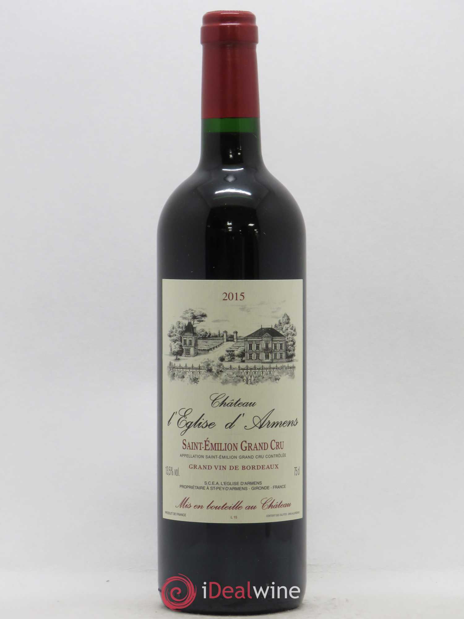 Saint-Émilion Grand Cru Château l'Eglise d'Armens (sans prix de réserve) 2015 - Lot de 1 bouteille - 0