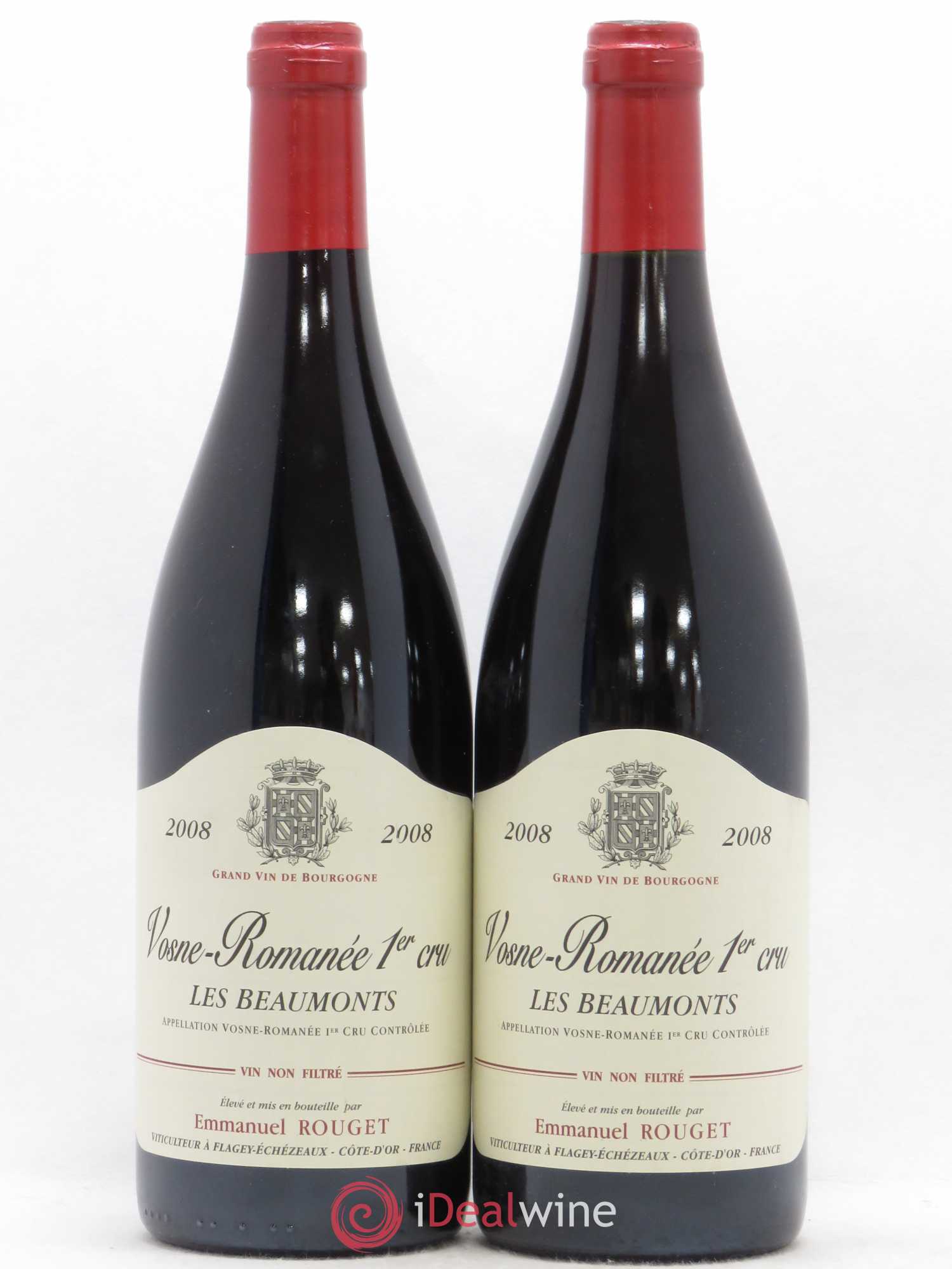 Vosne-Romanée 1er Cru Les Beaumonts Emmanuel Rouget 2008 - Lot de 2 bouteilles - 0