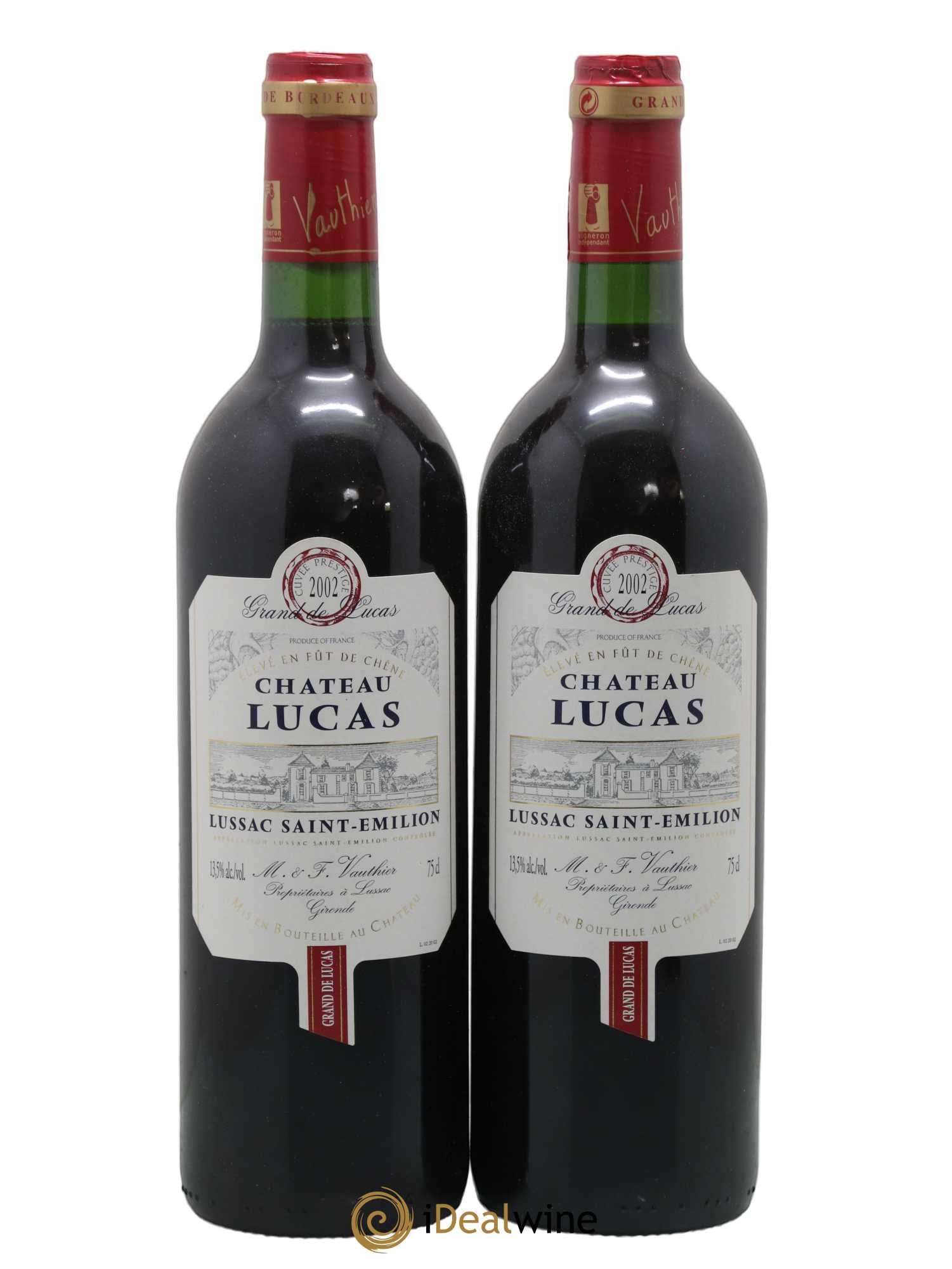 Lussac Saint-Emilion Château Lucas (no reserve) 2002 - Lot of 2 bottles - 0