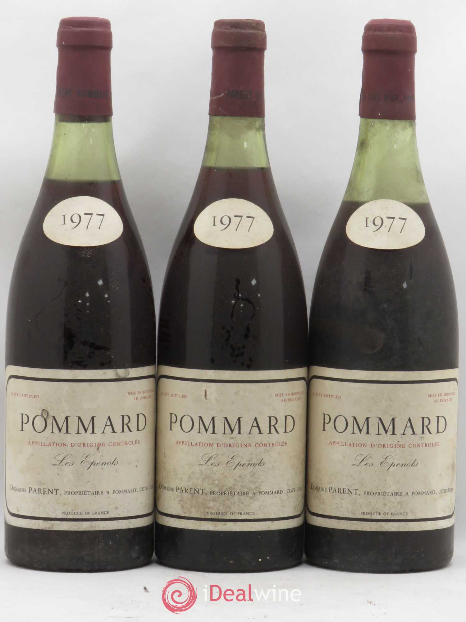 Pommard 1er Cru Les Epenots Parent (Domaine) 1977 - Lot of 3 bottles - 0