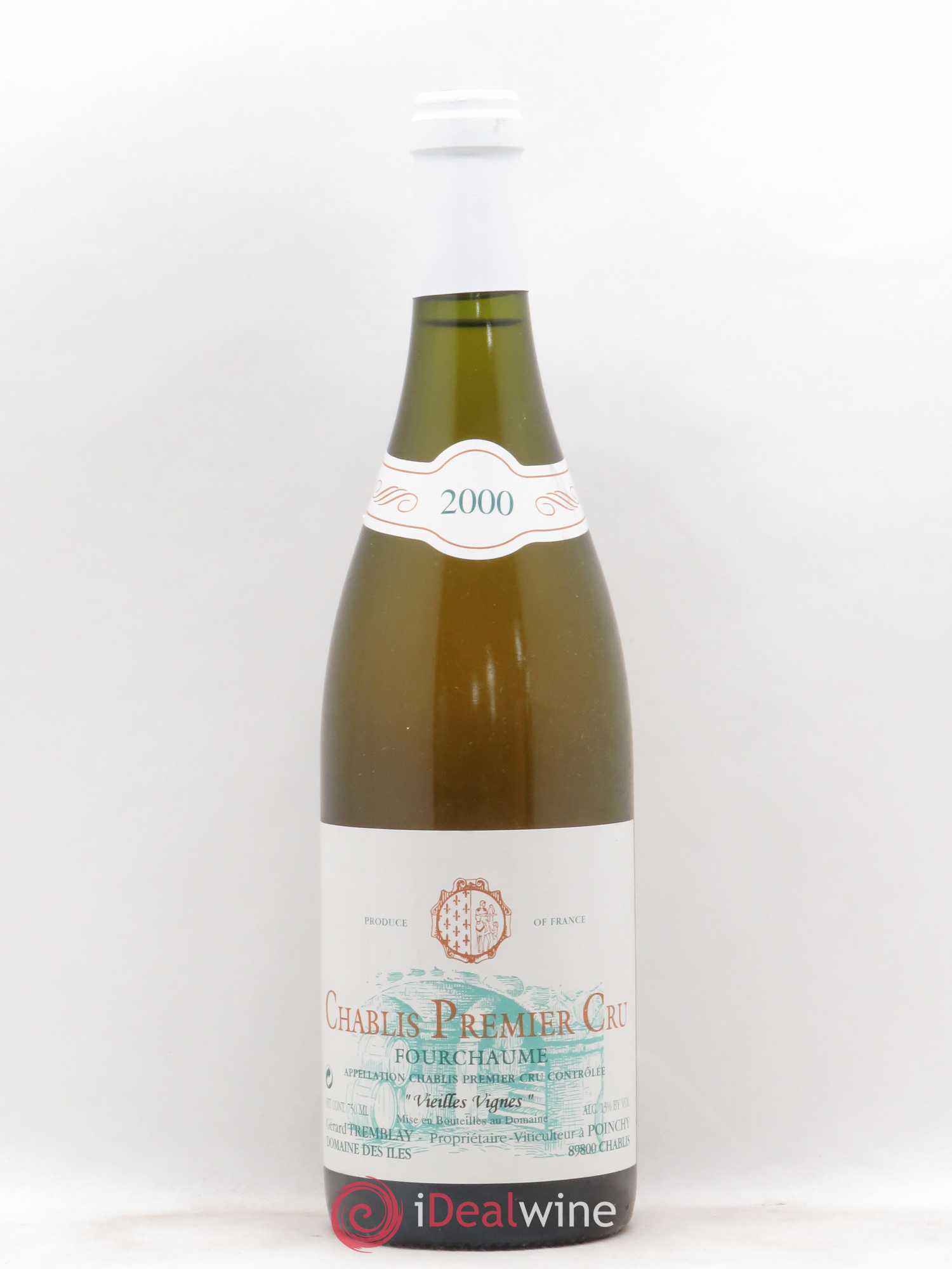 Chablis 1er Cru Fourchaume Tremblay Domaine des Iles 2000 - Lot de 1 bouteille - 0