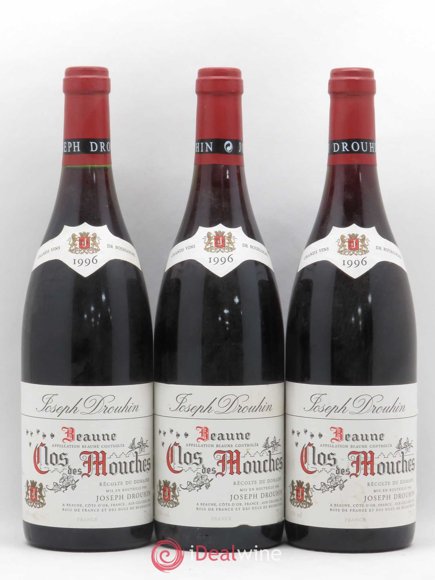 Beaune 1er Cru Clos des Mouches Joseph Drouhin 1996 - Lot de 3 bouteilles - 0