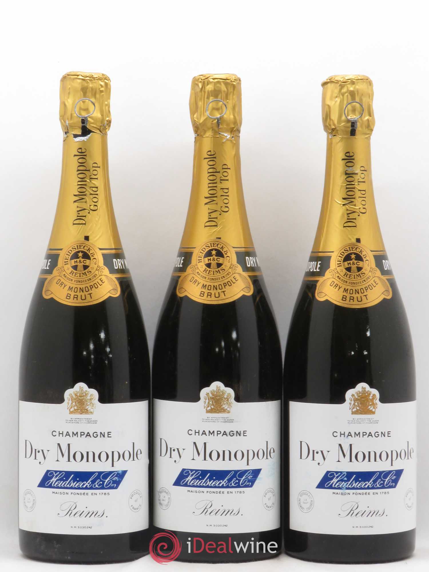 Champagne Heidsieck & Co Dry Monopole - Lot of 3 bottles - 0