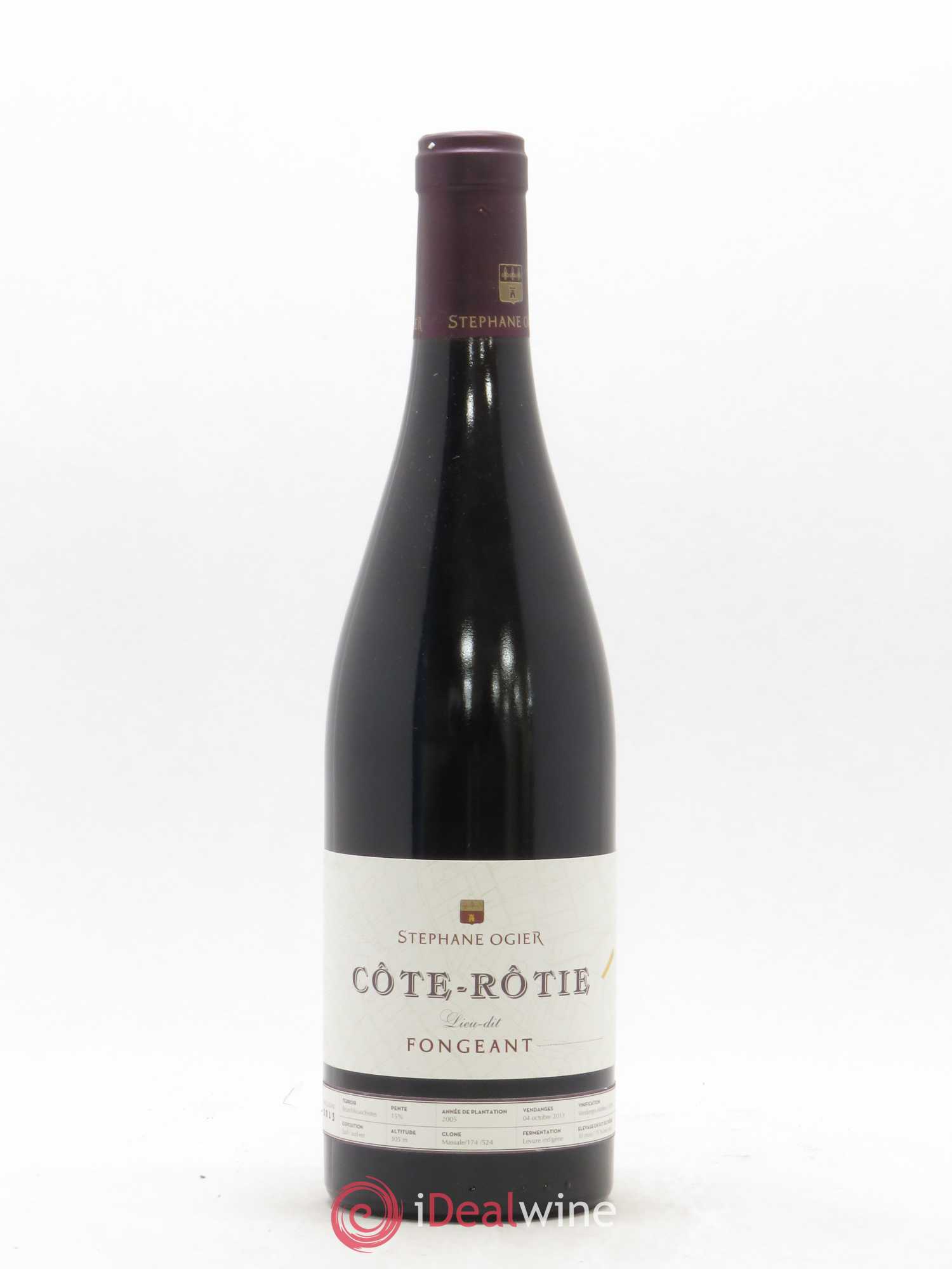 Côte-Rôtie Stephane Ogier Lieu-dit Fongeant 2013 - Lot de 1 bouteille - 0