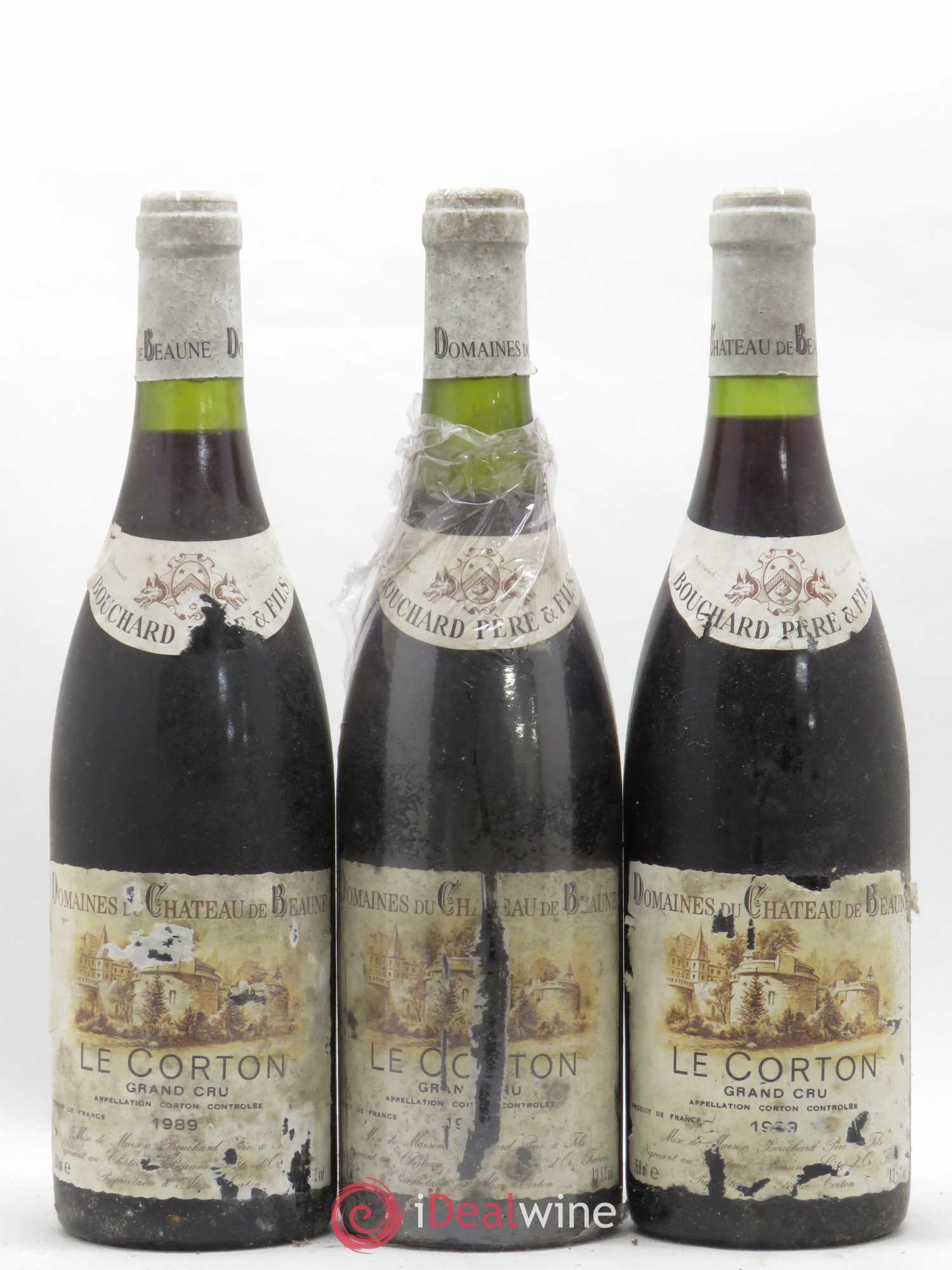 Corton Le Corton Bouchard Père & Fils 1989 - Lot of 3 bottles - 0