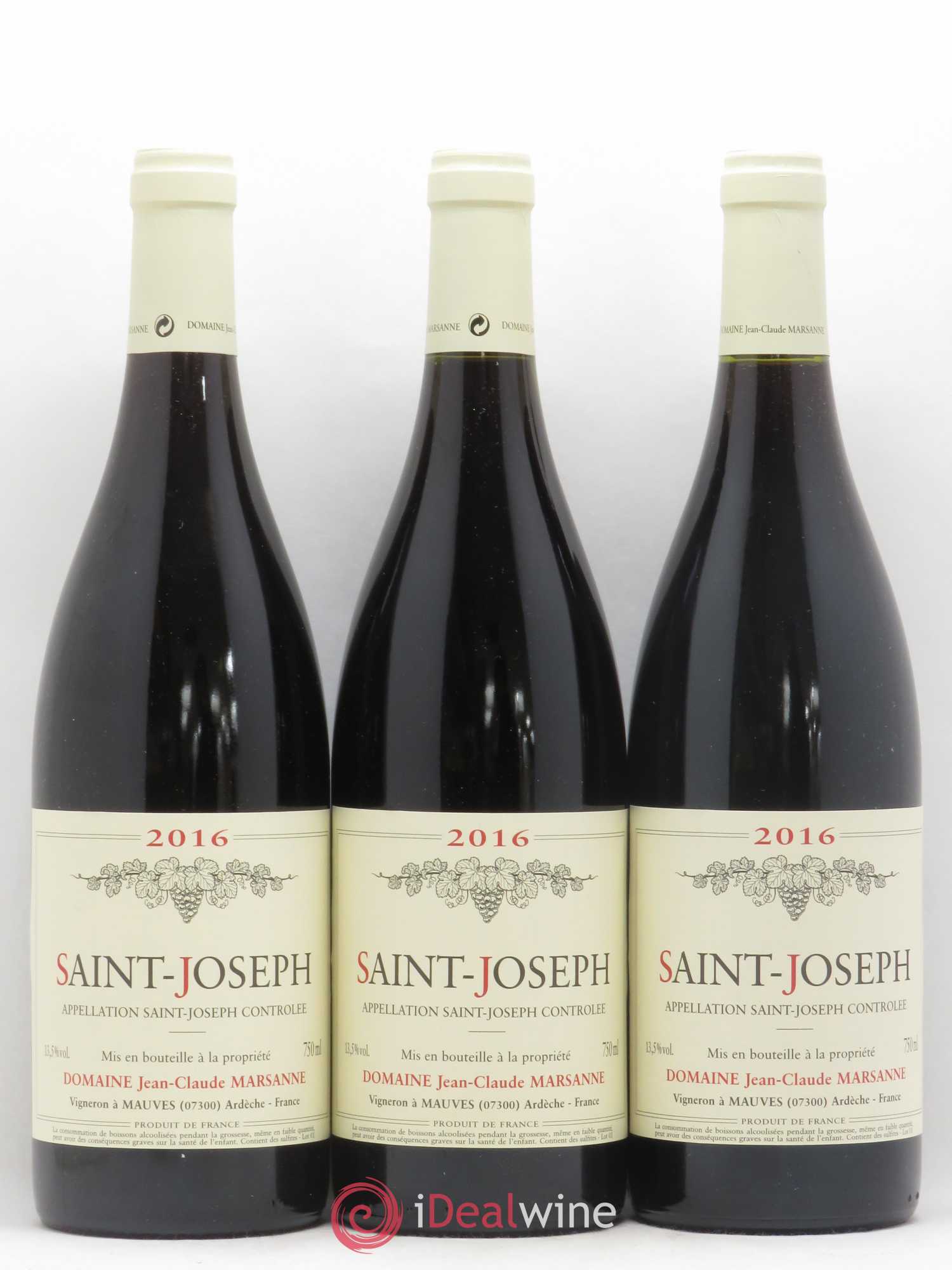 Saint-Joseph Jean-Claude Marsanne (Domaine)  (no reserve) 2016 - Lot of 3 bottles - 0